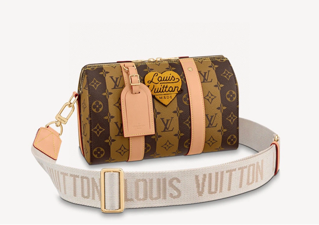 MOMO- m45963 NIGO® City Keepall Monogram Stripes Brown Monogram “ made” item：B-B063E1732C