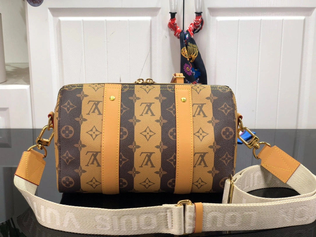 MOMO- m45963 NIGO® City Keepall Monogram Stripes Brown Monogram “ made” item：B-B063E1732C