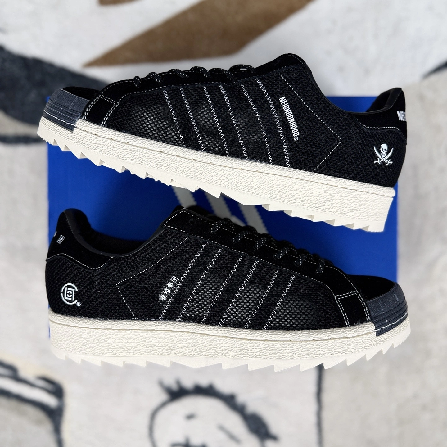 Flying pig-- 14i41s IE8879 NEIGHBORHOOD x CLOT x originals SUPERSTAR item: E-X000L2428B
