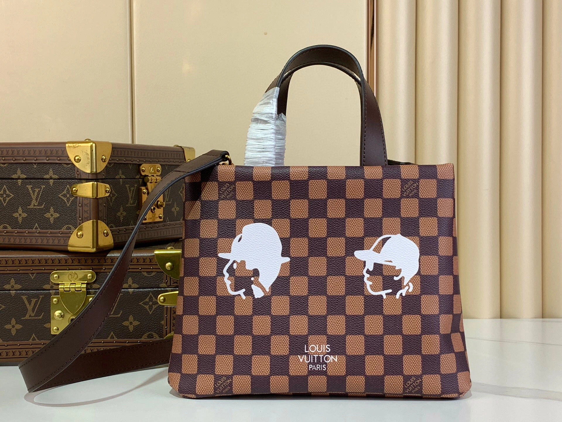 MOMO-- 8V N40810 high quality version Shopper PHARREL and NIGO collection's Hr cowhide item:E-B563I2147