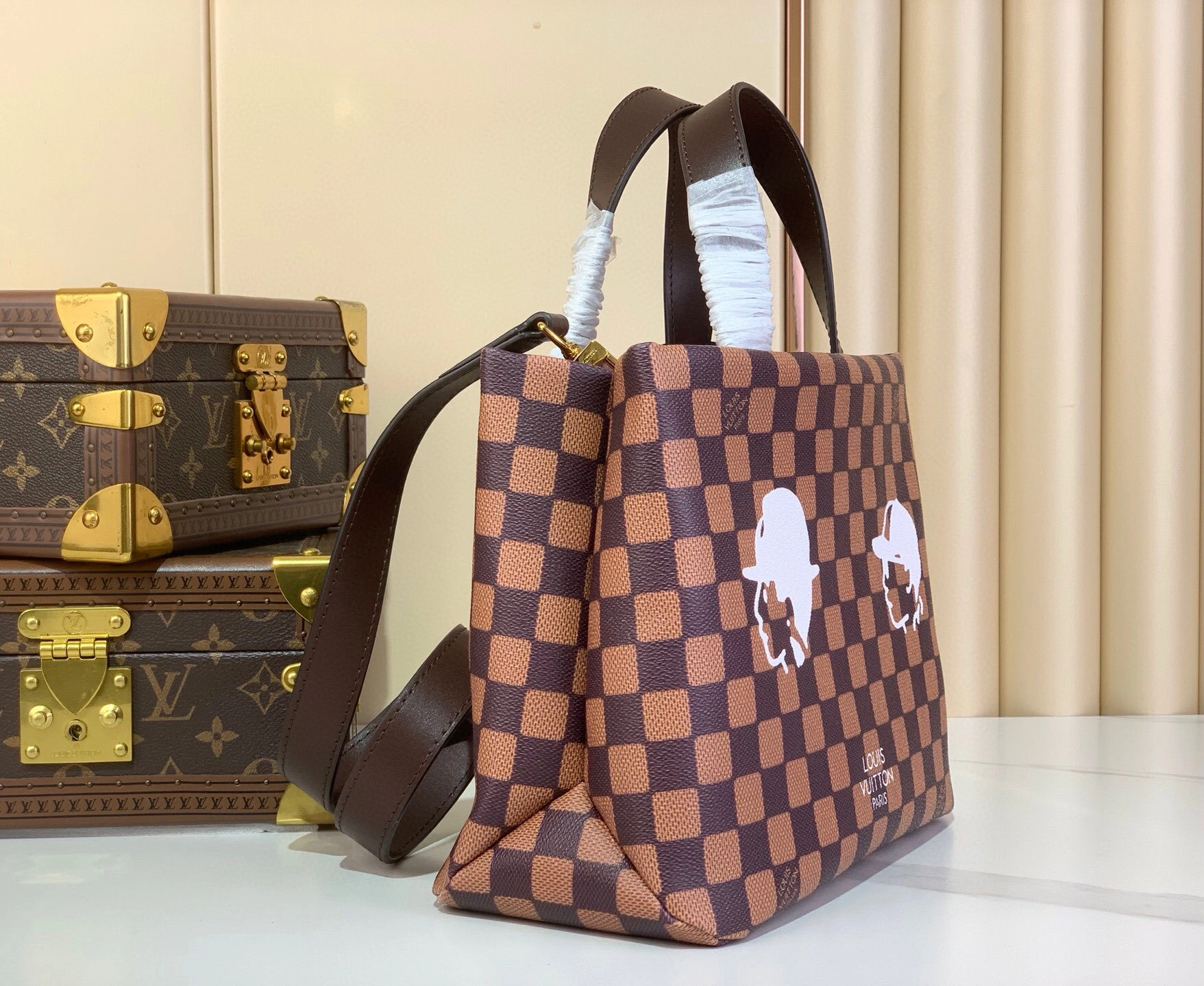 MOMO-- 8V N40810 high quality version Shopper PHARREL and NIGO collection's Hr cowhide item:E-B563I2147