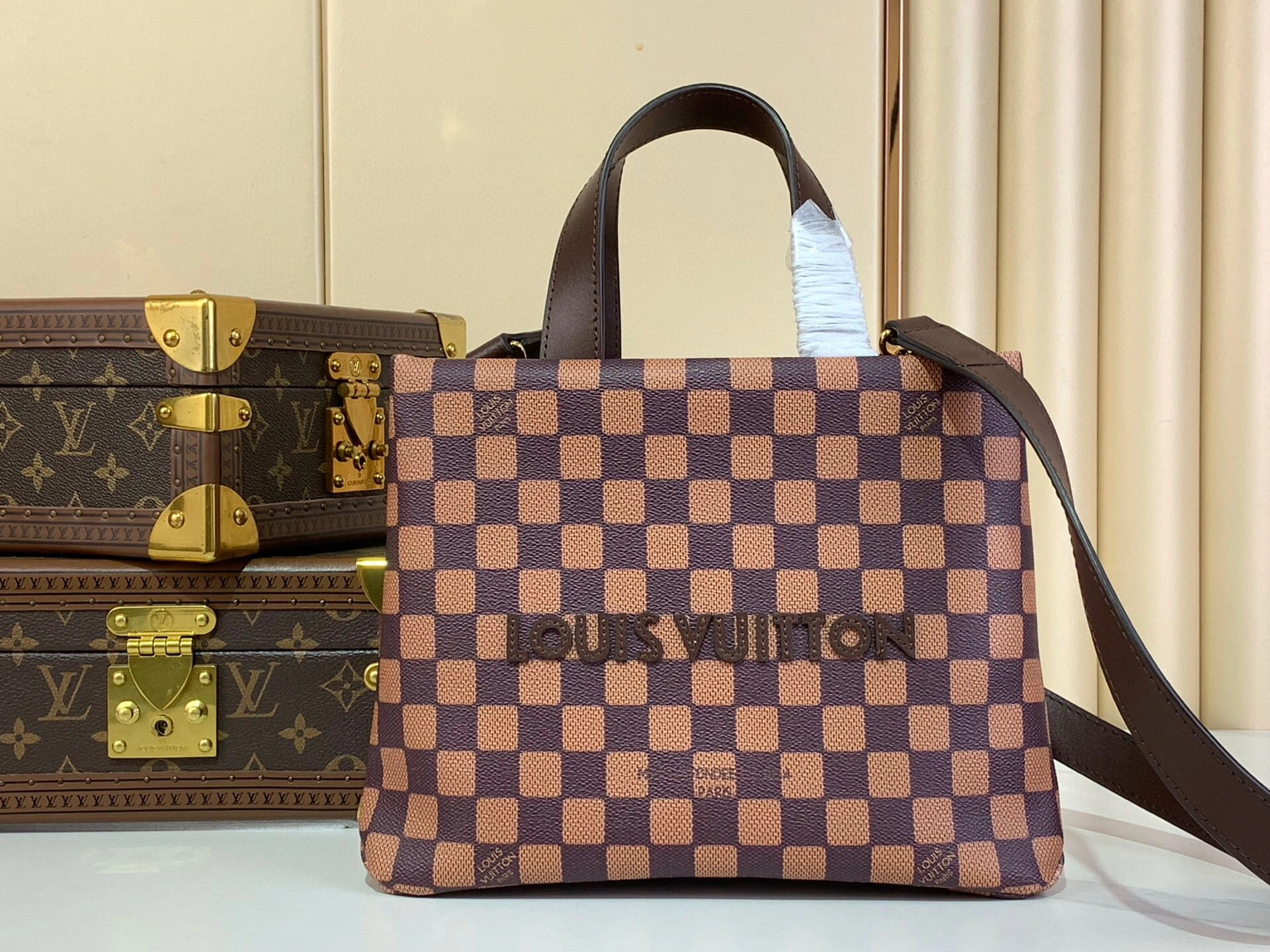 MOMO-- 8V N40810 high quality version Shopper PHARREL and NIGO collection's Hr cowhide item:E-B563I2147