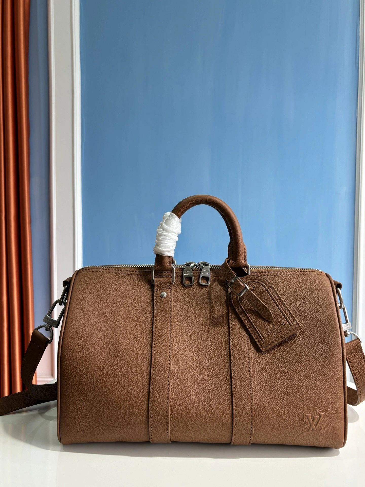 MOMO--8V M25980 high quality version Keepall Bandoulière 350 Aerogram Calfskin item:E-B808L1705T