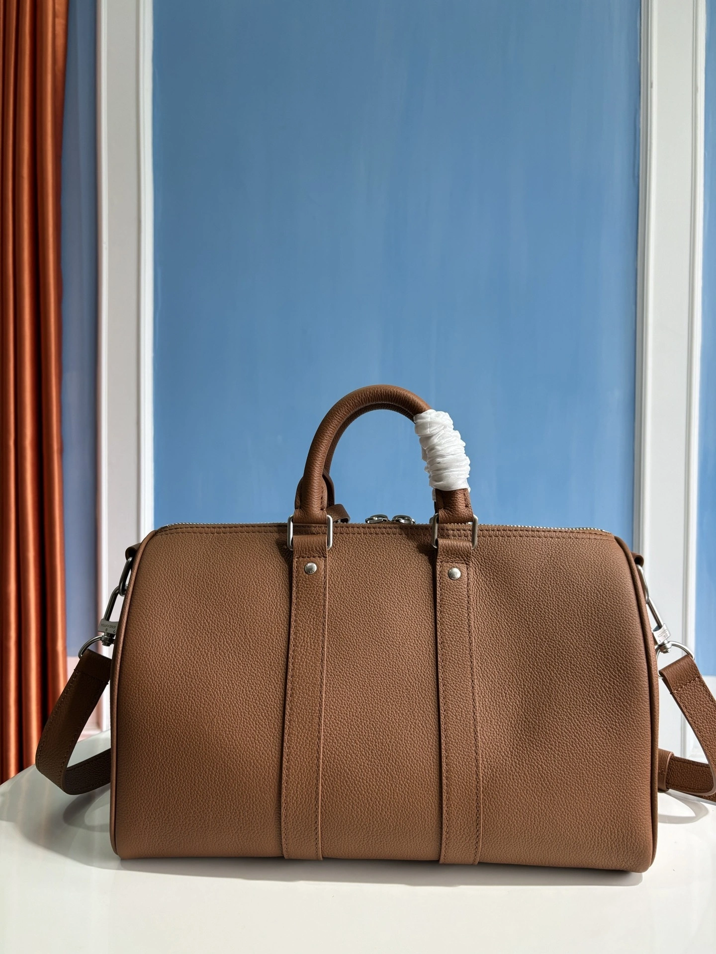 MOMO--8V M25980 high quality version Keepall Bandoulière 350 Aerogram Calfskin item:E-B808L1705T