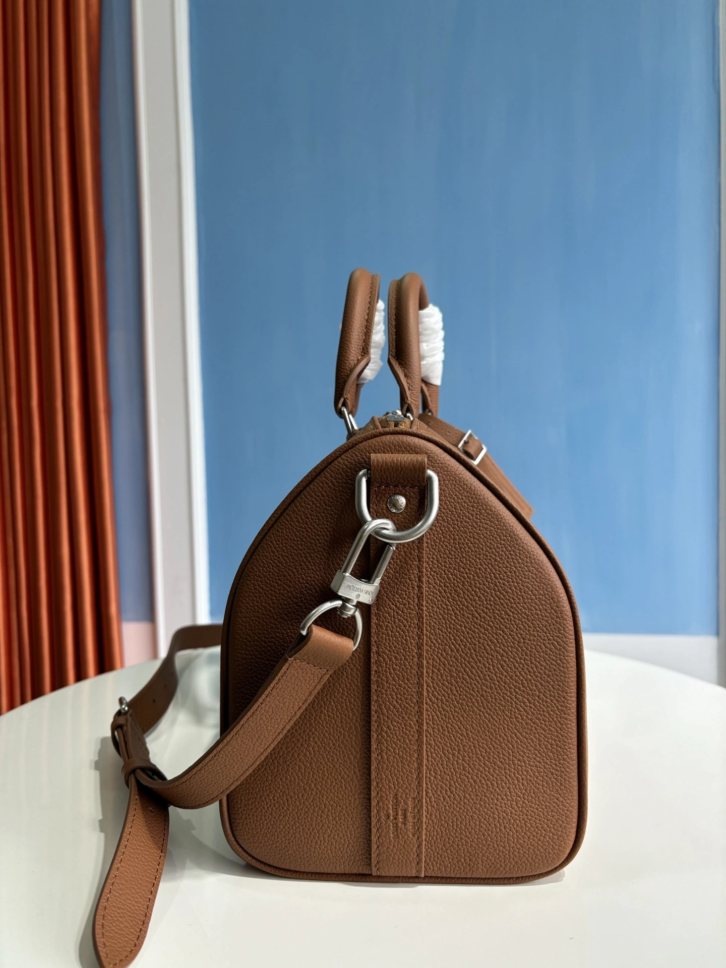 MOMO--8V M25980 high quality version Keepall Bandoulière 350 Aerogram Calfskin item:E-B808L1705T