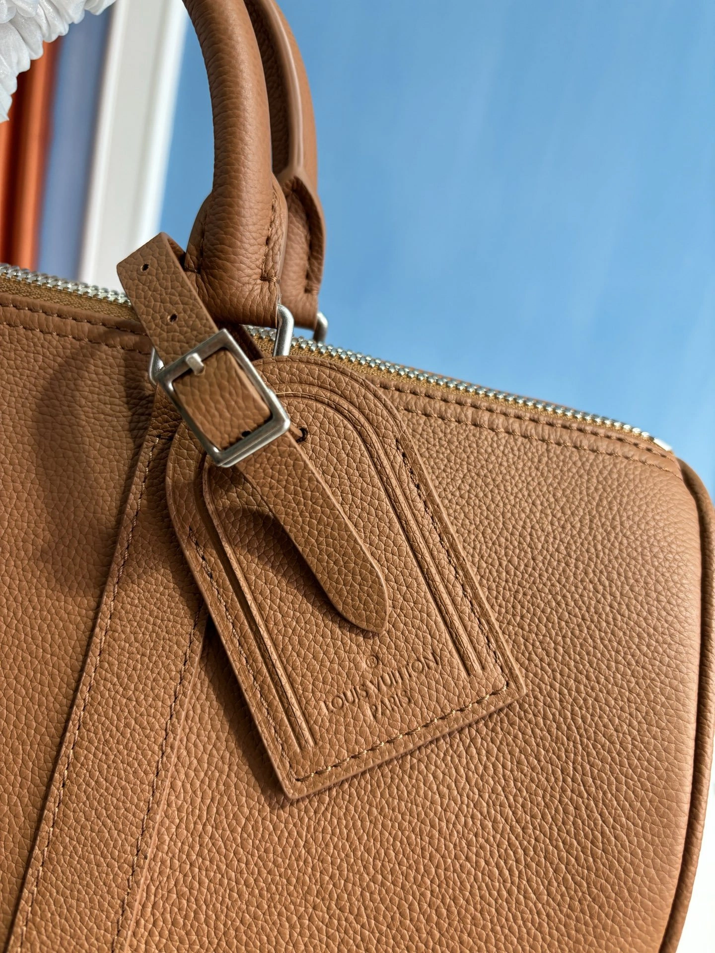MOMO--8V M25980 high quality version Keepall Bandoulière 350 Aerogram Calfskin item:E-B808L1705T