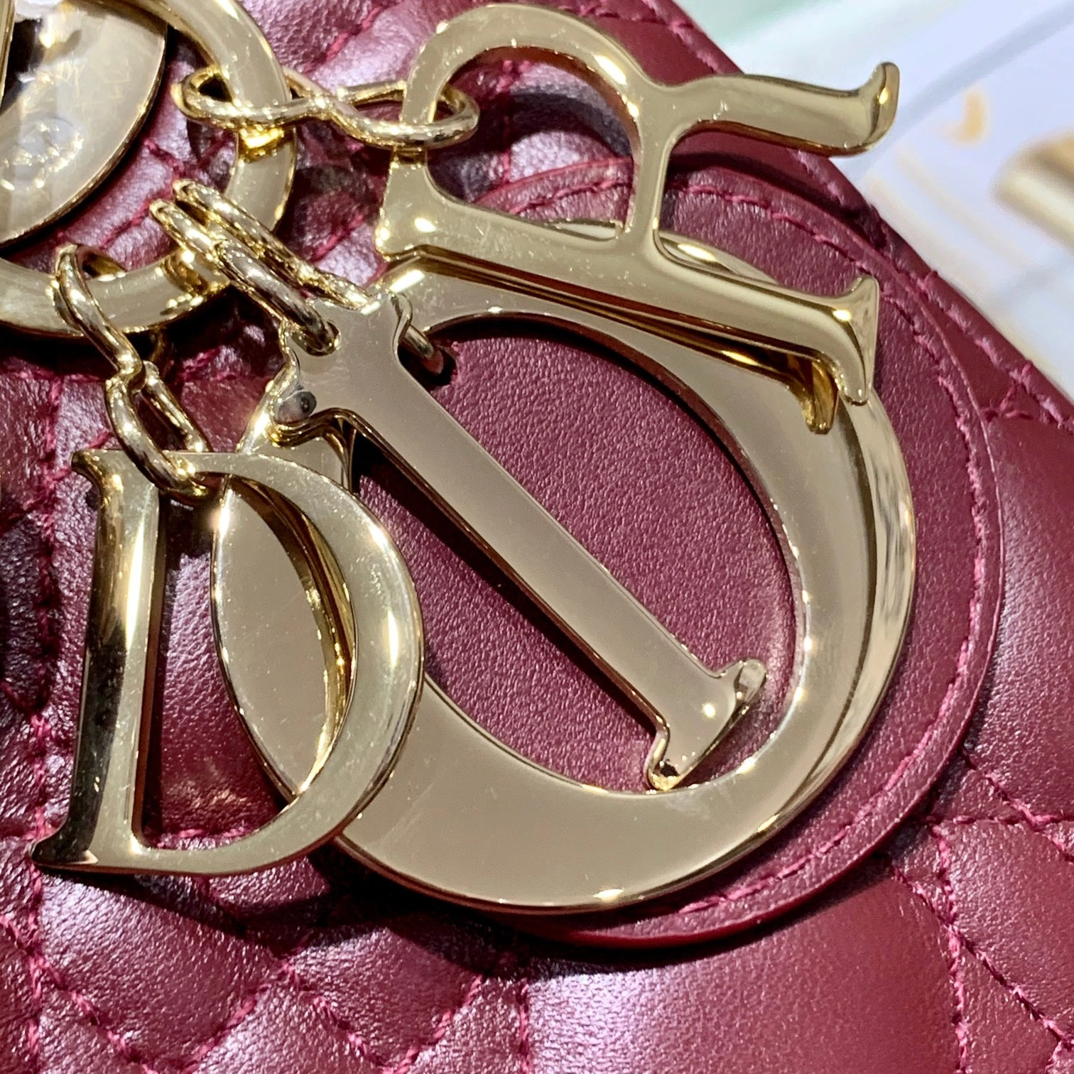 Custombag-- M0538OCEA-M56R Lady high quality version Bordeaux red Gold buckle item：C-B803D0743