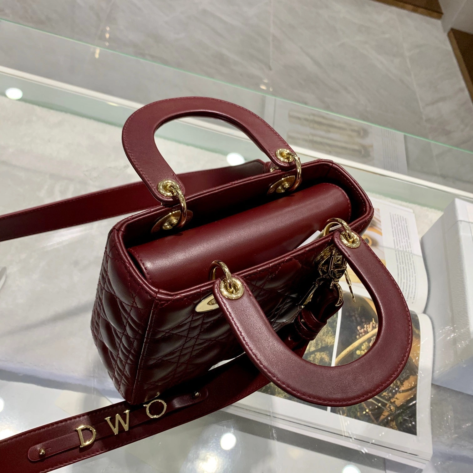 Custombag-- M0538OCEA-M56R Lady high quality version Bordeaux red Gold buckle item：C-B803D0743