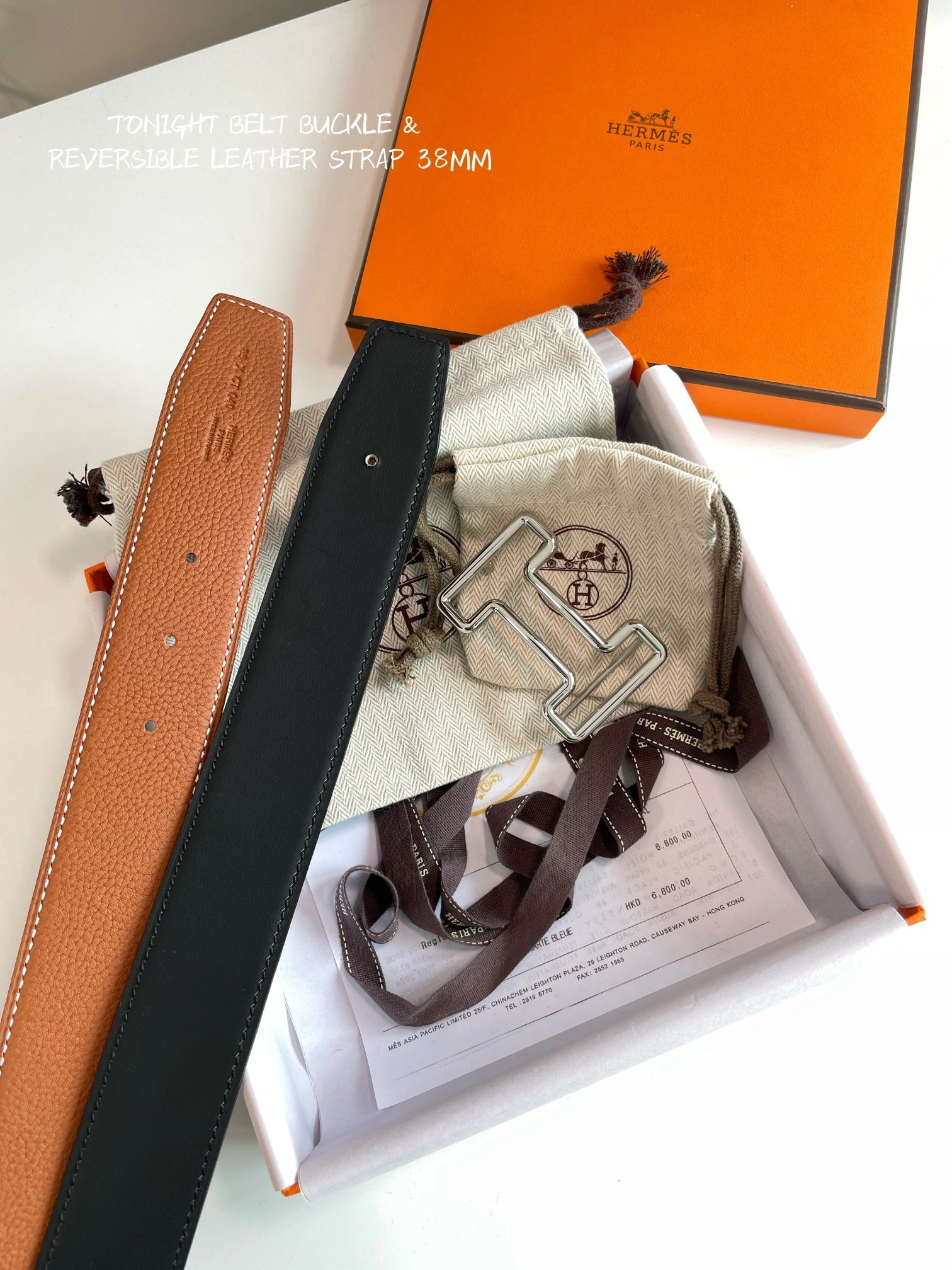 Barbara-H5r75s H077935CK05-H075387CAAA TONIGHT BELT BUCKLE & REVERSIBLE LEATHER STRAP cowhide item:E-S332C0329