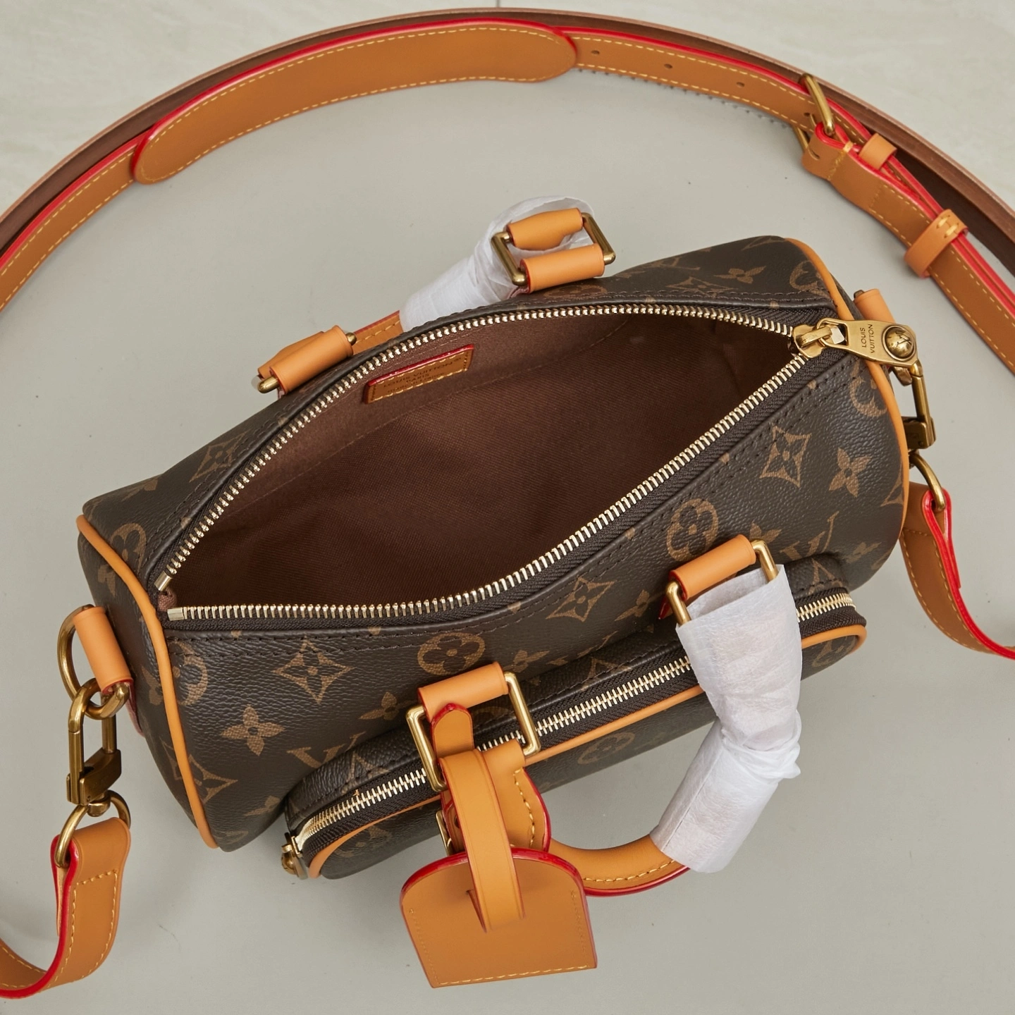 MOMO--8V M14981 high quality version Keepall 25 Cargo Monogram Archive cowhide item:F-B000B0256