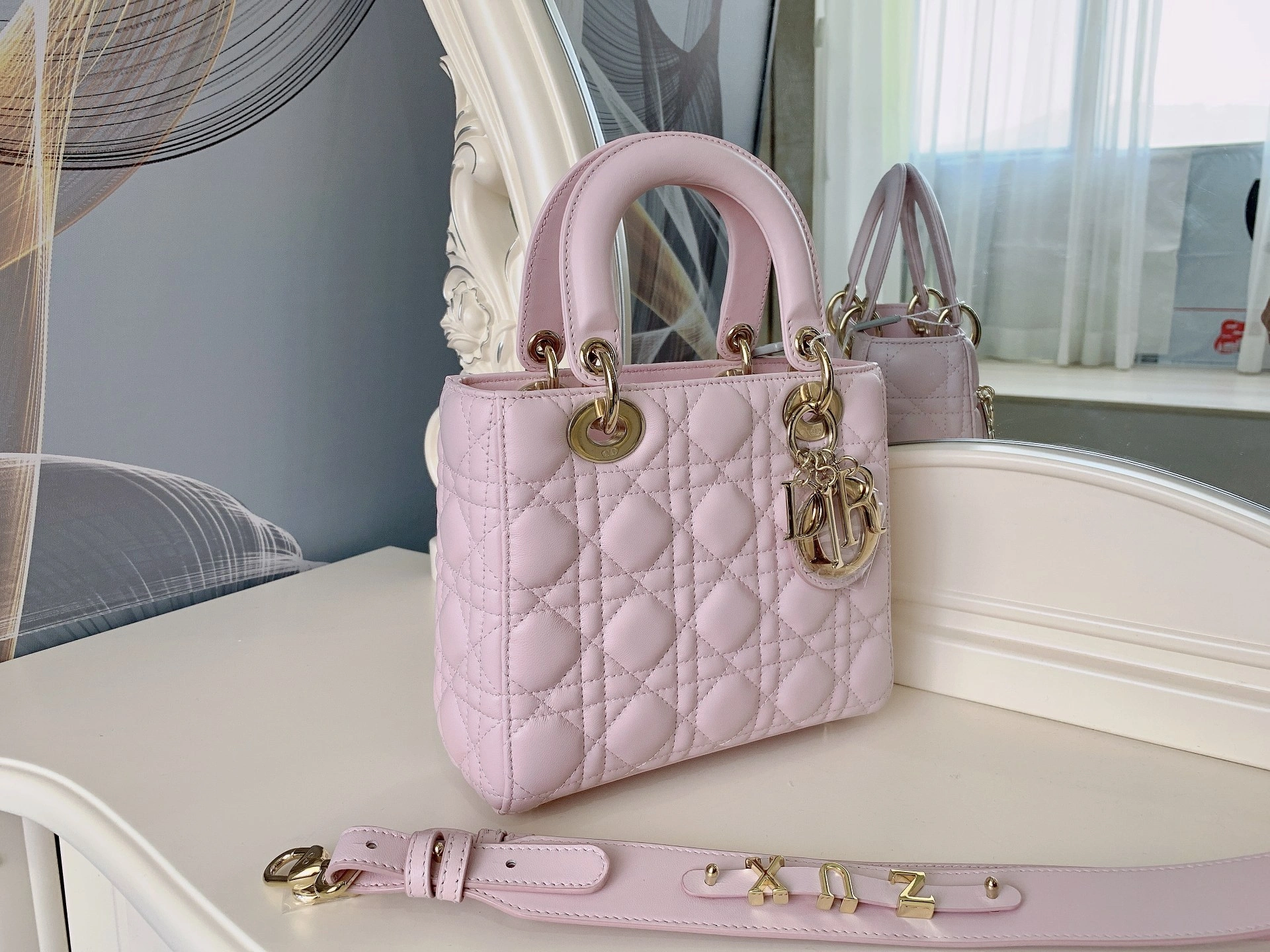 Custombag-- M0538ONGE-M413 Lady high quality version The cherry blossom pink gold buckle item：C-B803D0745