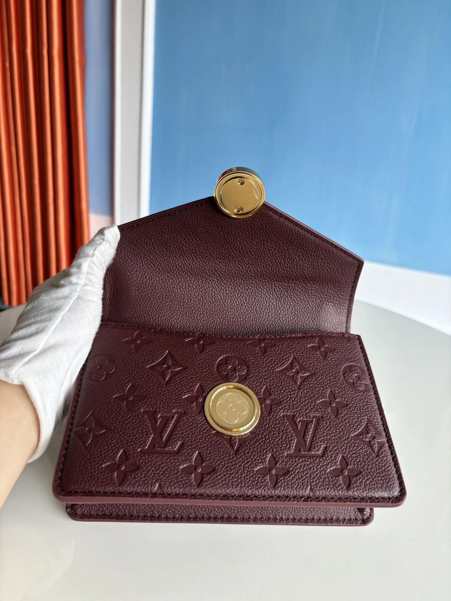 MOMO--8V M25814 high quality version Wallet On Chain Rosy Monogram Empreinte item:E-B808L1836T