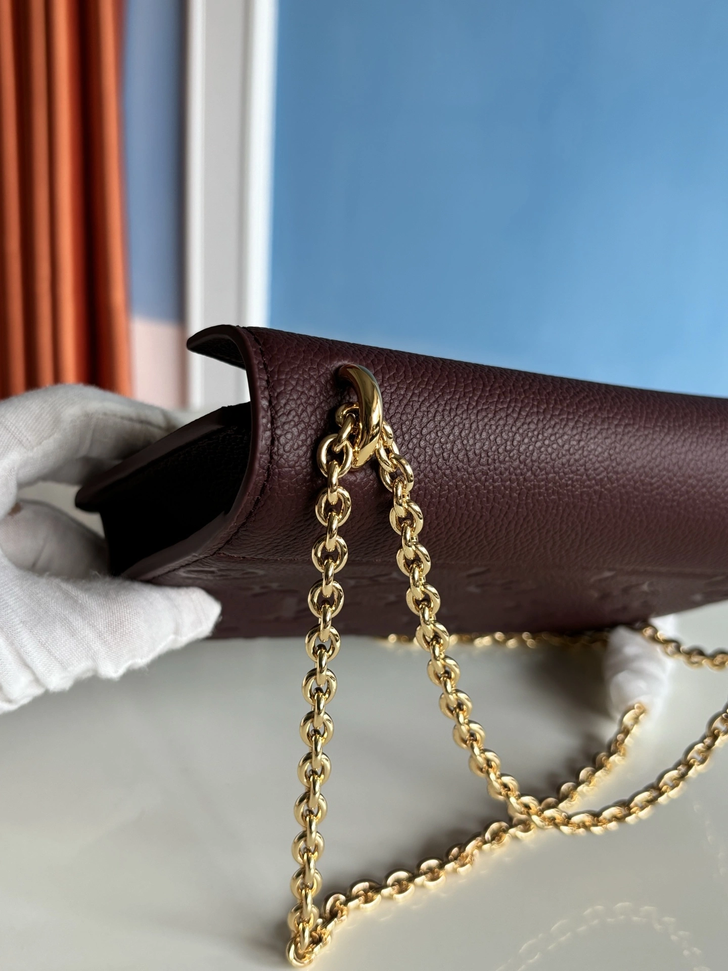 MOMO--8V M25814 high quality version Wallet On Chain Rosy Monogram Empreinte item:E-B808L1836T