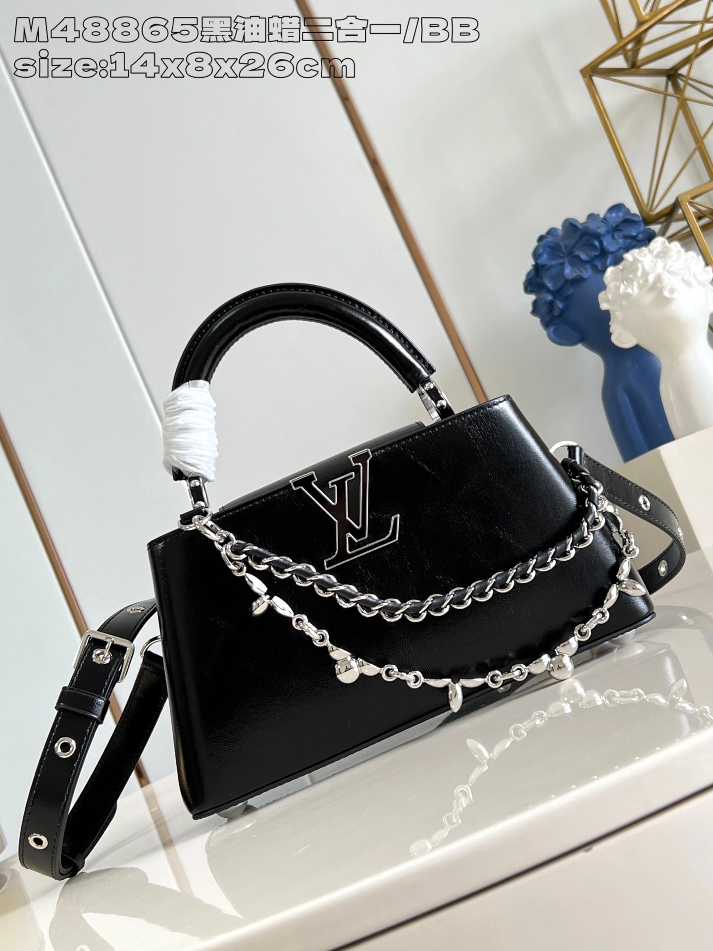 MOMO-- 8V M25492 high quality version Capucines East-West BB waxed skin cowhide item:E-B574K1813