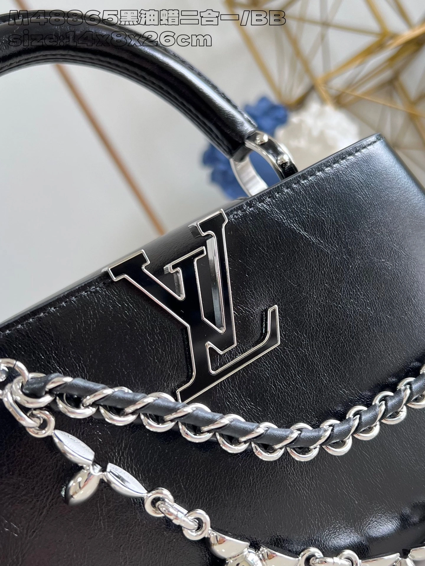 MOMO-- 8V M25492 high quality version Capucines East-West BB waxed skin cowhide item:E-B574K1813
