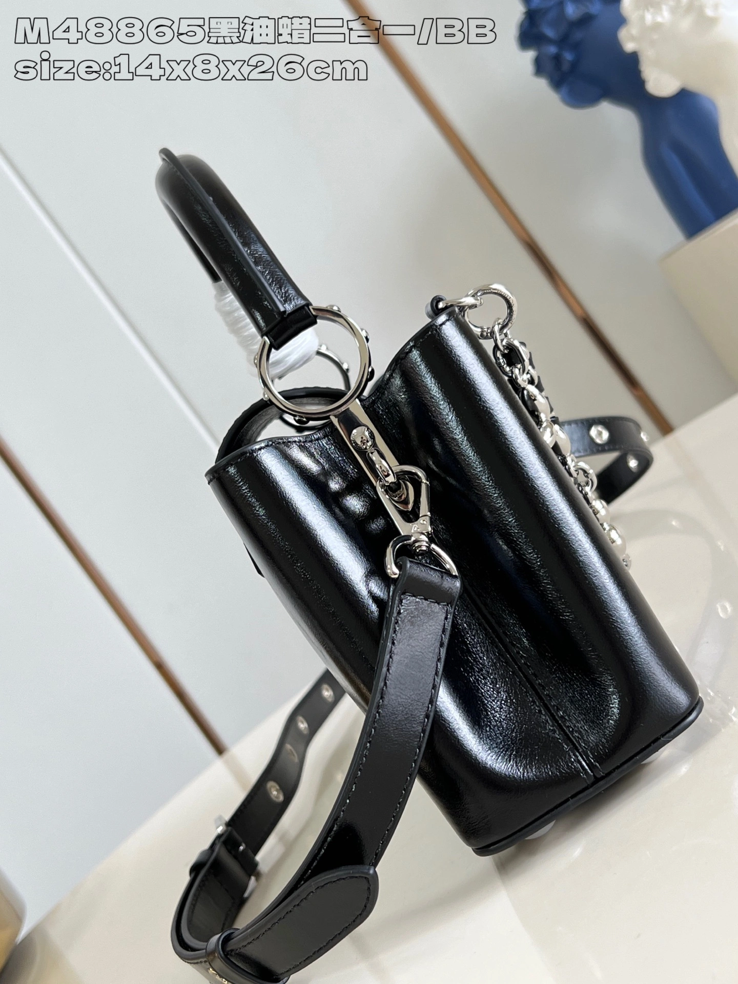 MOMO-- 8V M25492 high quality version Capucines East-West BB waxed skin cowhide item:E-B574K1813