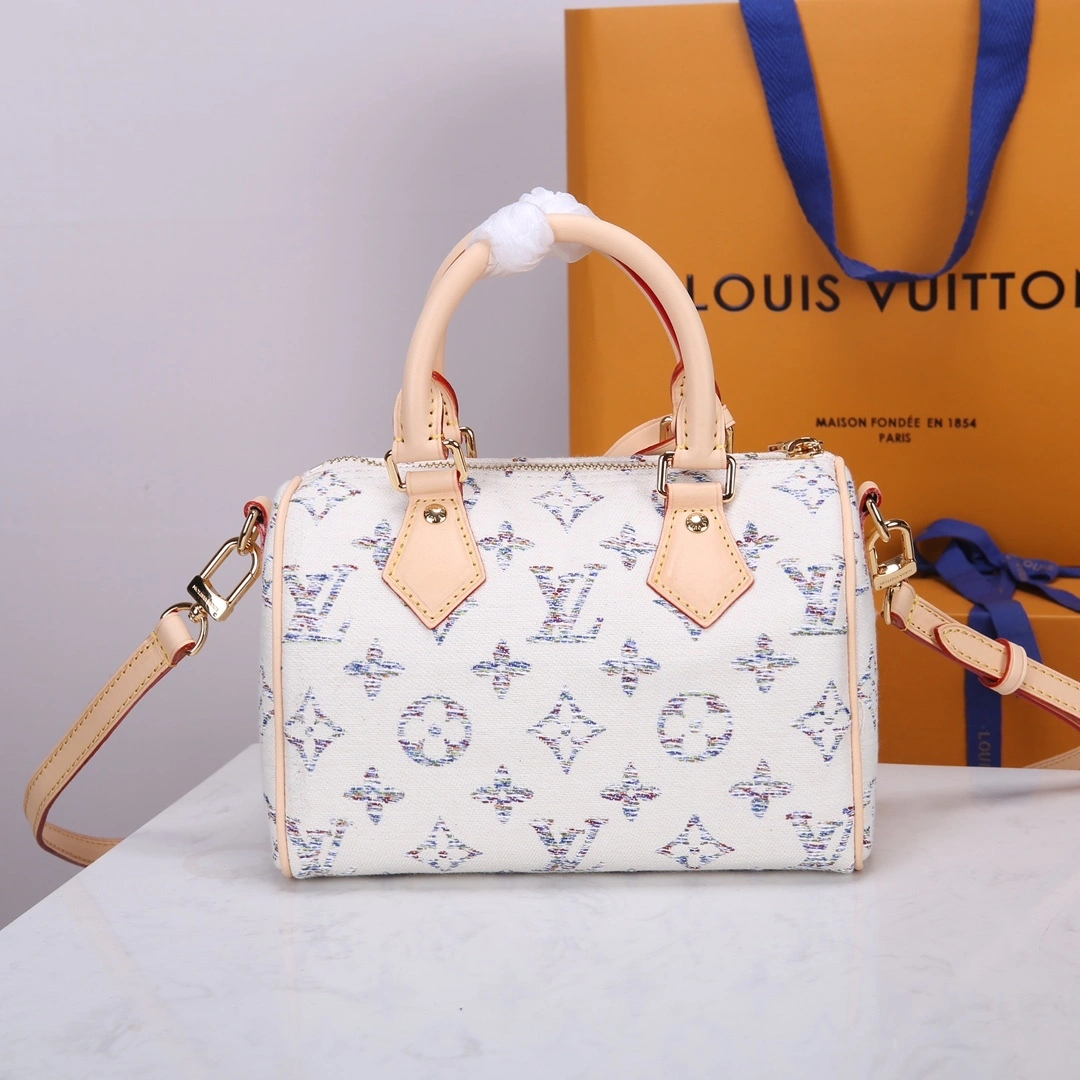 MOMO-- 8V M24709 high quality version Speedy Bandoulière 20 Nautical cowhide item:E-B000I0513