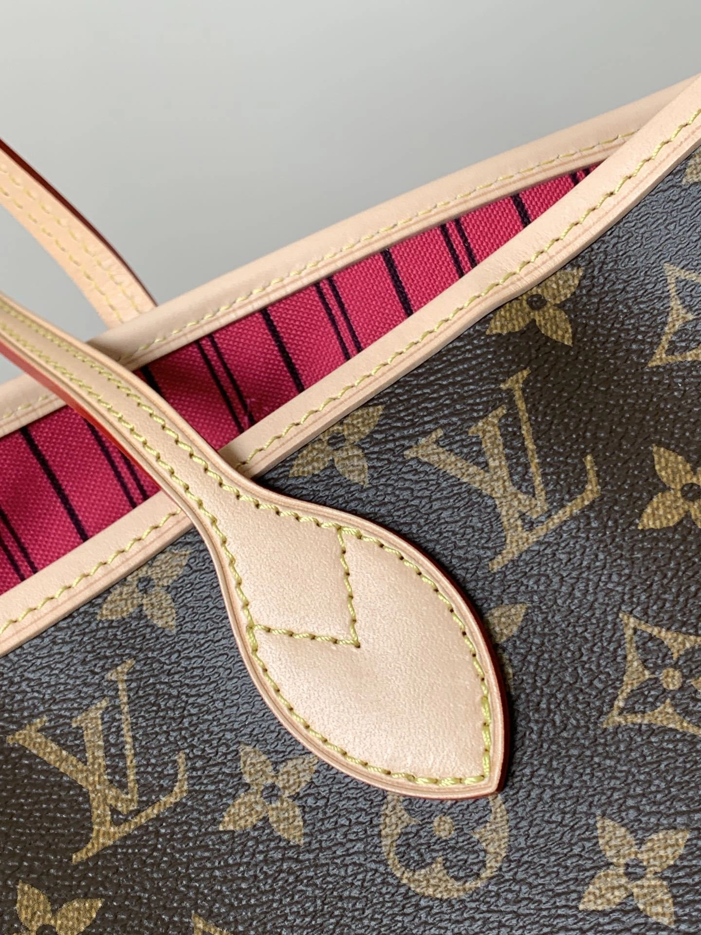 MOMO-- 8V M12257 high quality version Neverfull Bandoulière Inside Out cowhide item:F-B000A2114