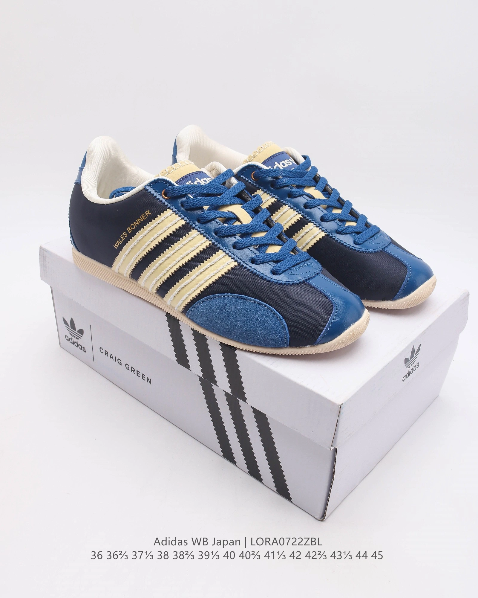 Flying pig-- 14i41s GZ3964 Wales Bonner x WB Japan Low”Cream White Dark Brown“WB item: E-X001L2235B
