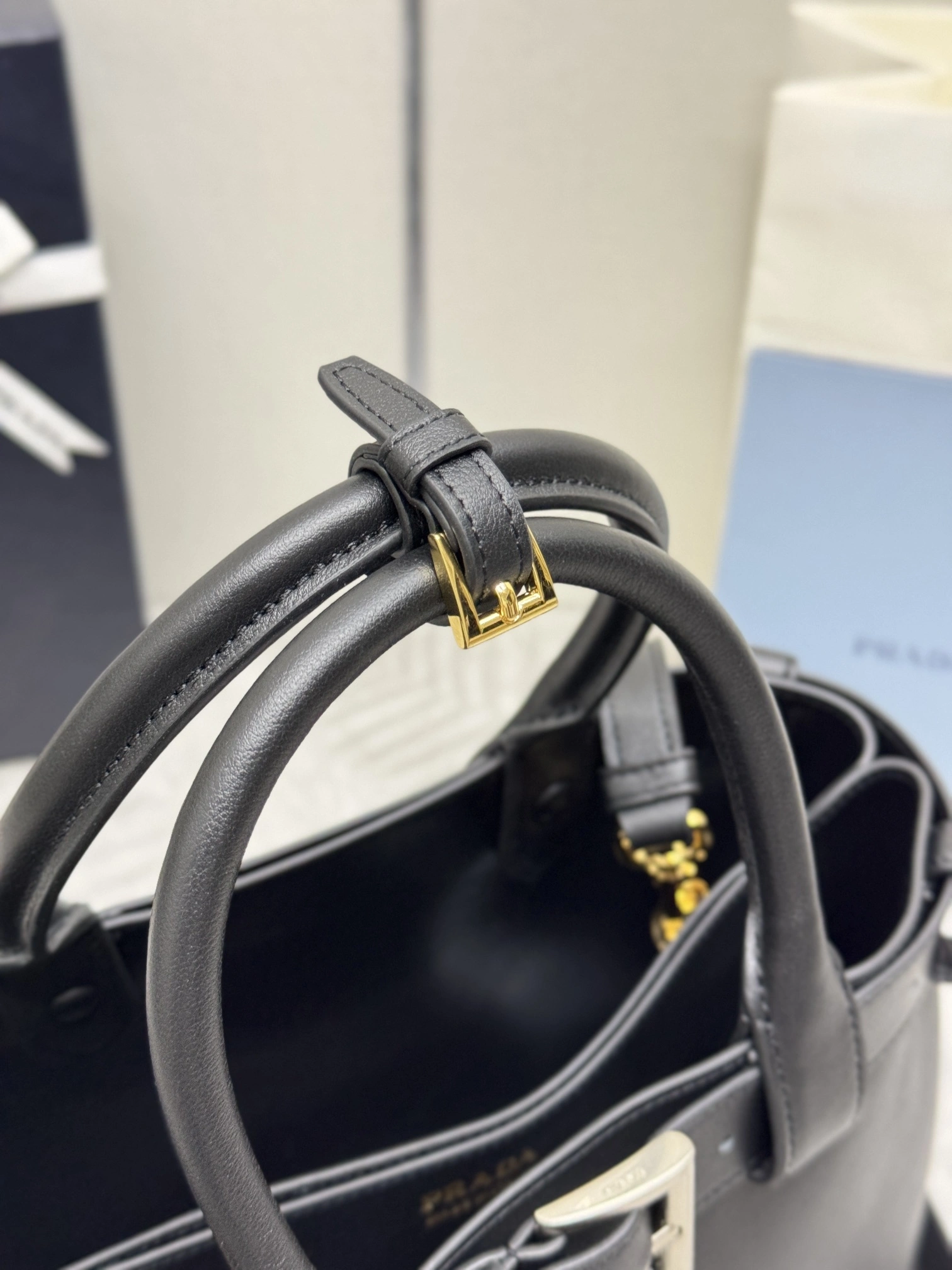 MOMO-- Pr141 1BA434_2CY9_F0002 high quality version Double Bag cowhide sheepskin item:E-B000K0604