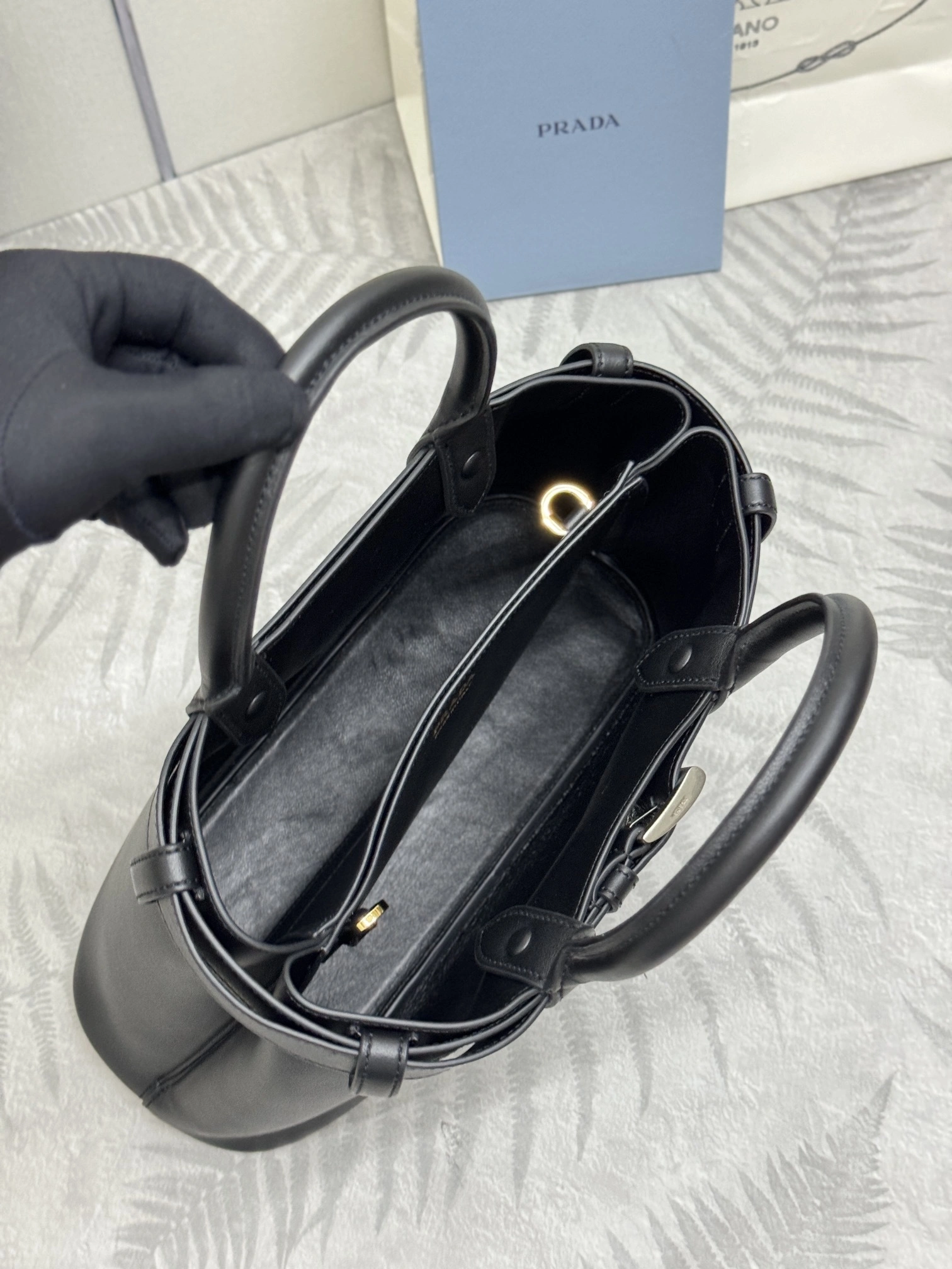 MOMO-- Pr141 1BA434_2CY9_F0002 high quality version Double Bag cowhide sheepskin item:E-B000K0604
