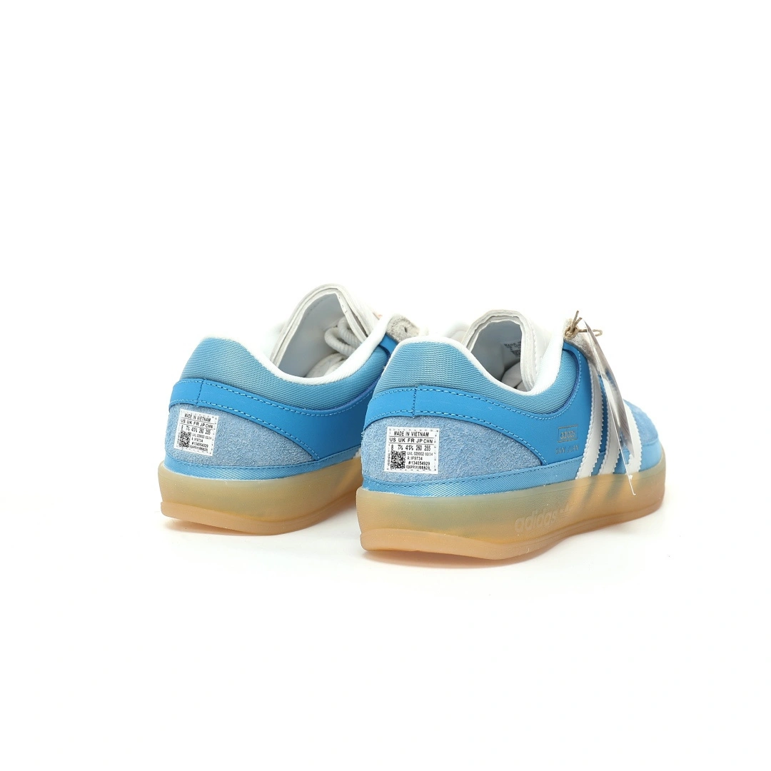 Flying pig-- 14i41s IF9734 Bad Bunny x Gazelle Indoor Trainers "San Juan Blue" item: E-X000L2529B