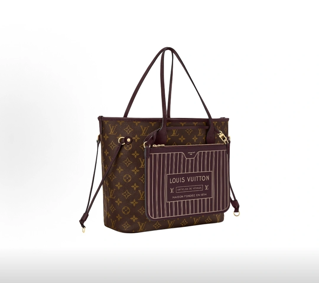 MOMO-- 8V M25663 high quality version Neverfull Inside Out Monogram Archive item:E-B808L1822T