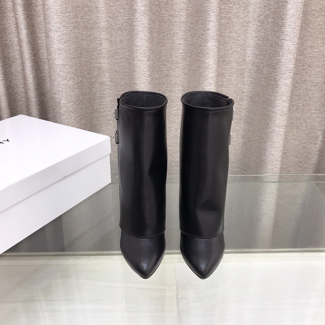 COCO-- 6iv593hy BE604ZE257-001 cowhide sheepskin Heel height：6CM Shark Lock Buckles item:D-X158L1165