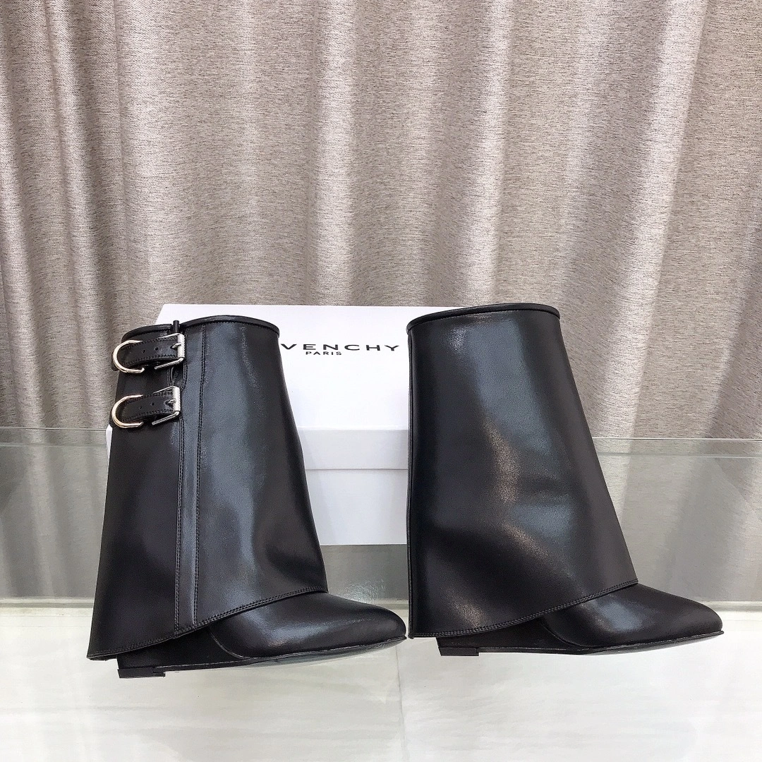 COCO-- 6iv593hy BE604ZE257-001 cowhide sheepskin Heel height：6CM Shark Lock Buckles item:D-X158L1165