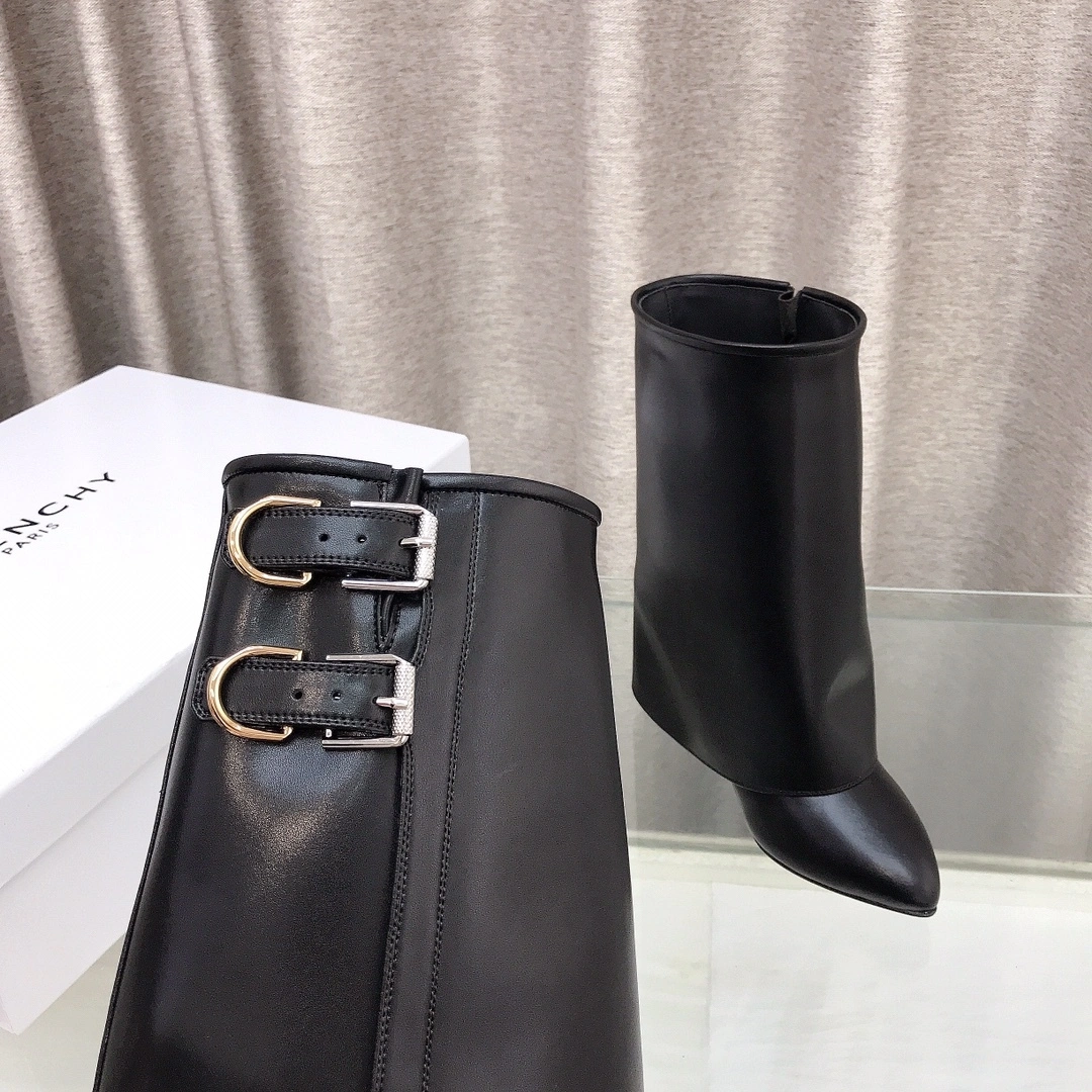 COCO-- 6iv593hy BE604ZE257-001 cowhide sheepskin Heel height：6CM Shark Lock Buckles item:D-X158L1165