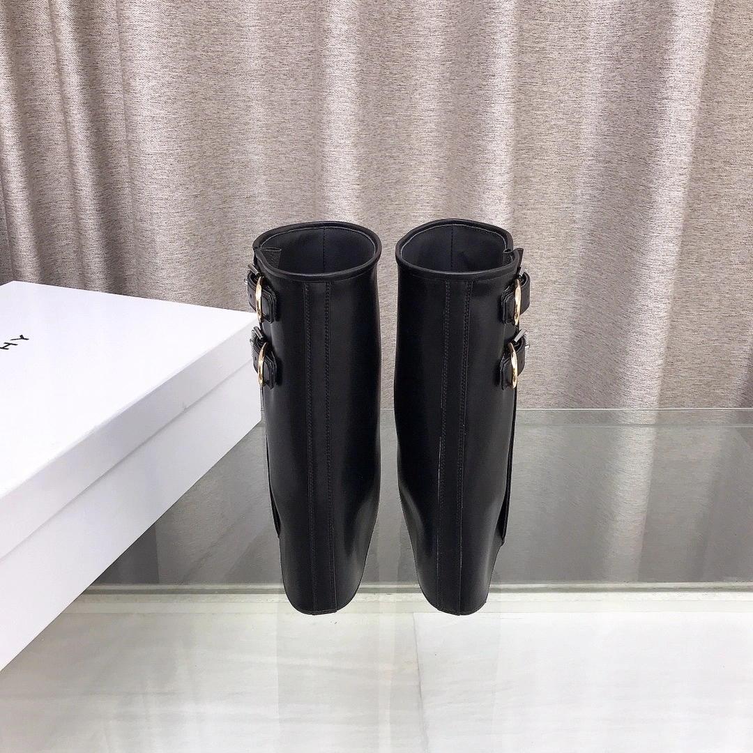 COCO-- 6iv593hy BE604ZE257-001 cowhide sheepskin Heel height：6CM Shark Lock Buckles item:D-X158L1165