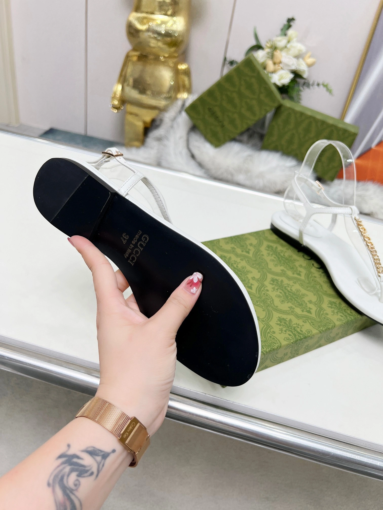 6u33i 788466 AAAZG 9540 cowhide sheepskin Heel height：1CM item:DT-X000L1101