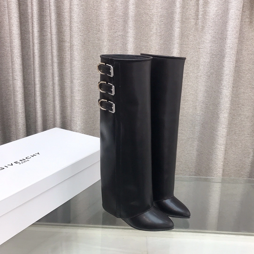 COCO-- 6iv593hy BE703NE257-001 cowhide sheepskin Heel height：6CM Shark Lock Buckles item:D-X158L1164