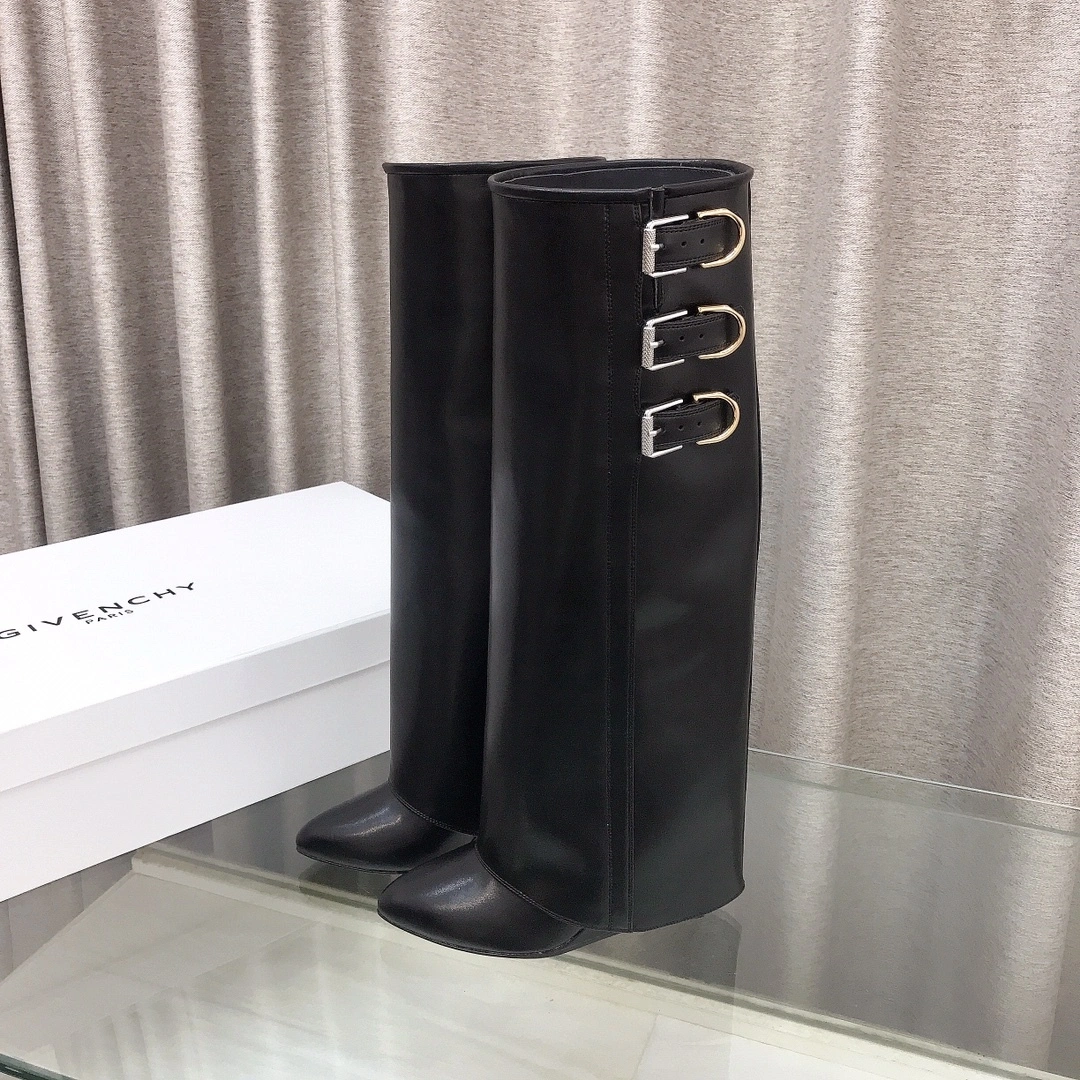 COCO-- 6iv593hy BE703NE257-001 cowhide sheepskin Heel height：6CM Shark Lock Buckles item:D-X158L1164