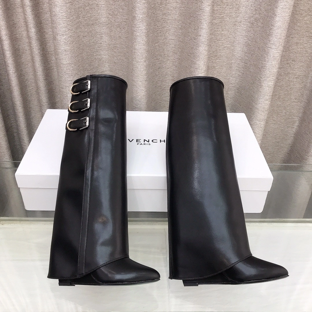 COCO-- 6iv593hy BE703NE257-001 cowhide sheepskin Heel height：6CM Shark Lock Buckles item:D-X158L1164