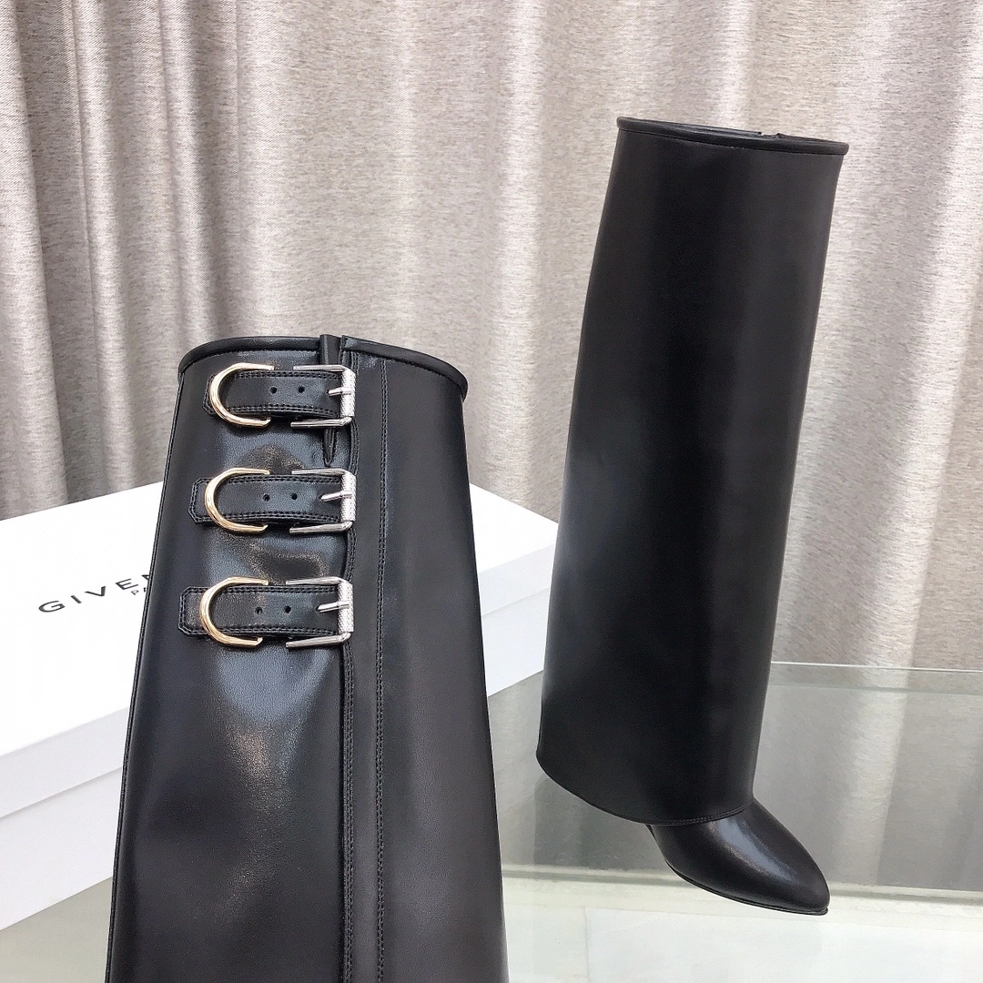 COCO-- 6iv593hy BE703NE257-001 cowhide sheepskin Heel height：6CM Shark Lock Buckles item:D-X158L1164