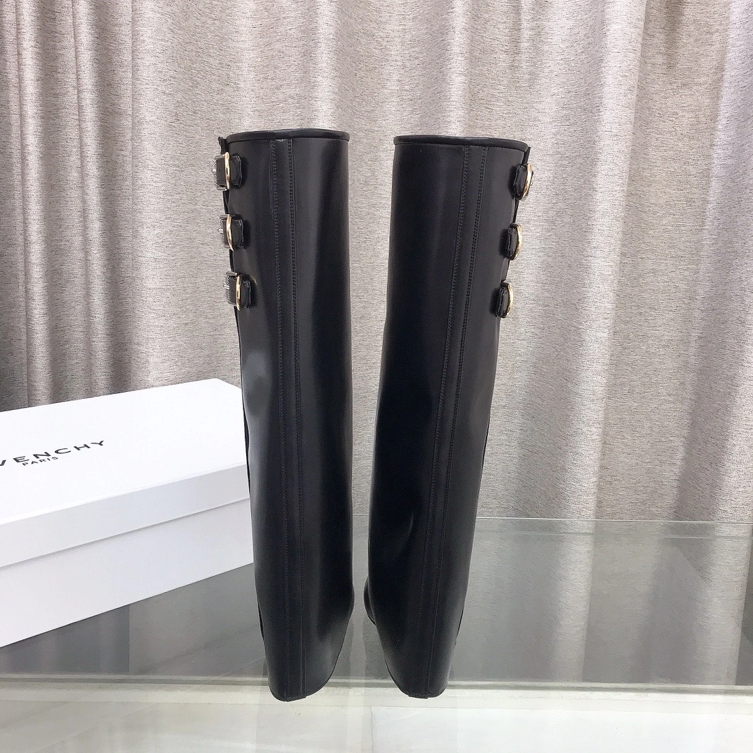 COCO-- 6iv593hy BE703NE257-001 cowhide sheepskin Heel height：6CM Shark Lock Buckles item:D-X158L1164
