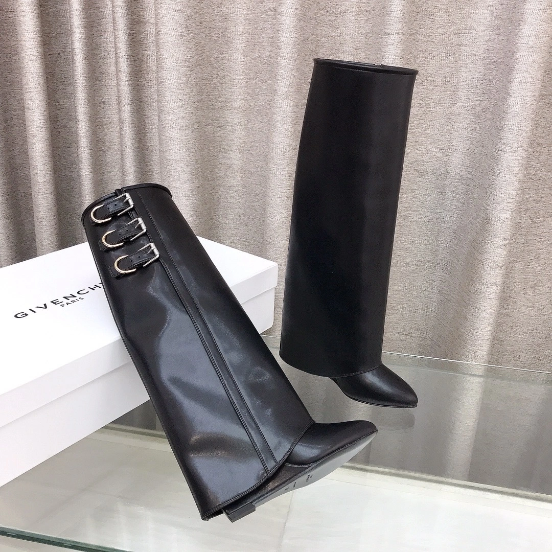 COCO-- 6iv593hy BE703NE257-001 cowhide sheepskin Heel height：6CM Shark Lock Buckles item:D-X158L1164