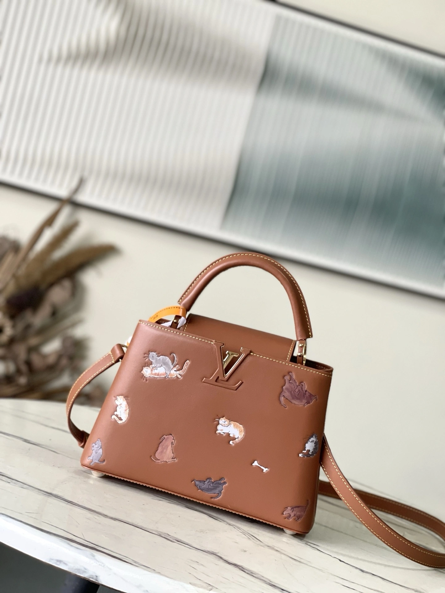 MOMO-- 8V M25874 high quality version Travels With Capucines BB cowhide item:E-B574K1806