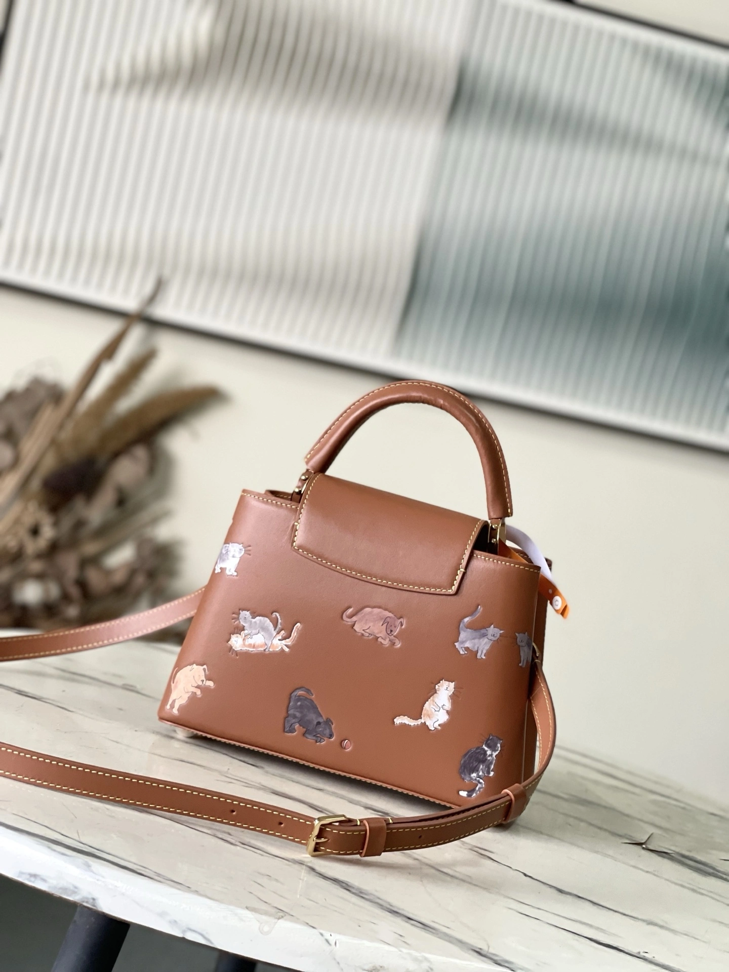 MOMO-- 8V M25874 high quality version Travels With Capucines BB cowhide item:E-B574K1806