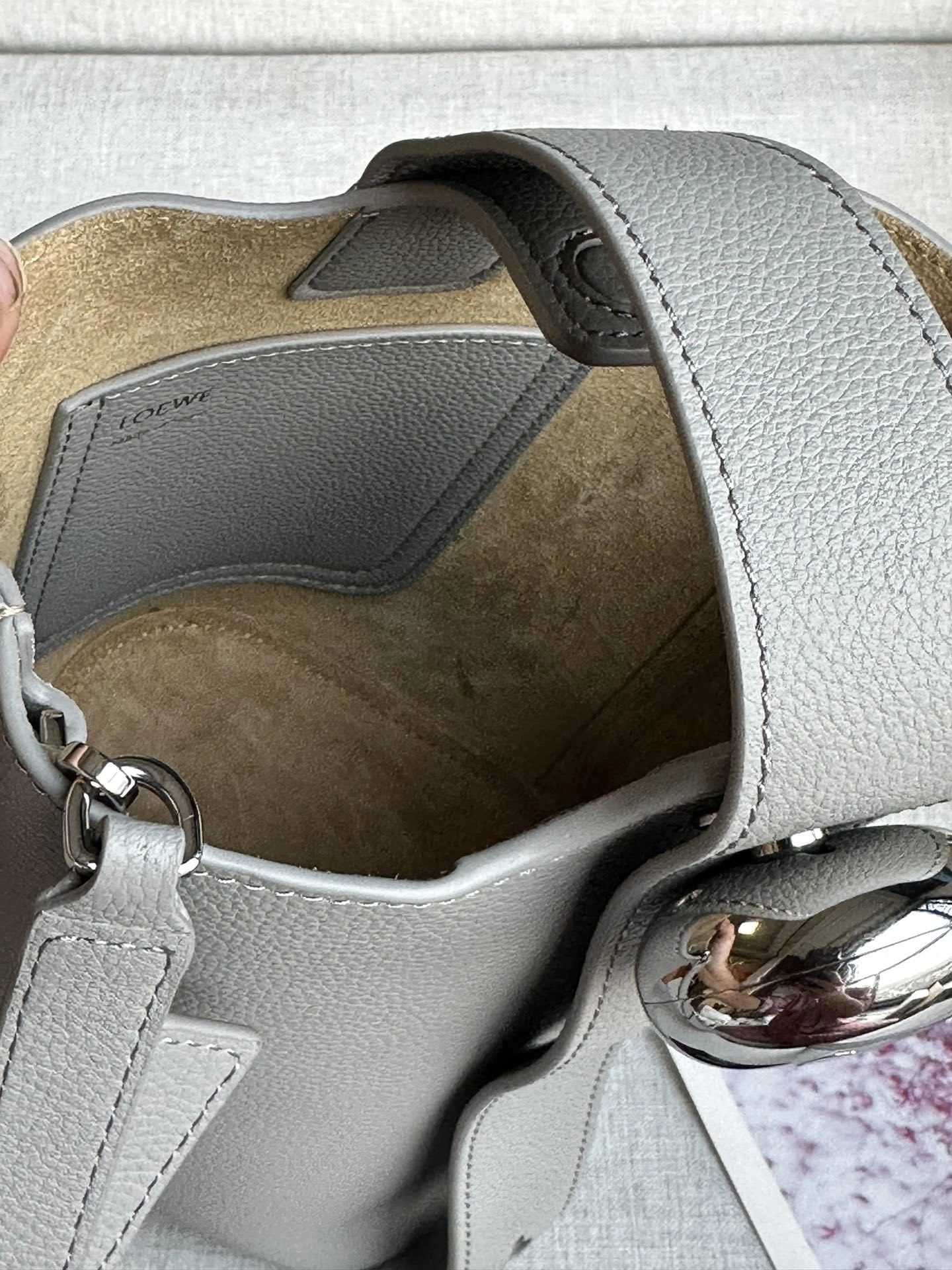 MOMO-- 8o5w5 AANBBBMX02-1150 high quality version Pebble Bucket cowhide item:E-B000E0403