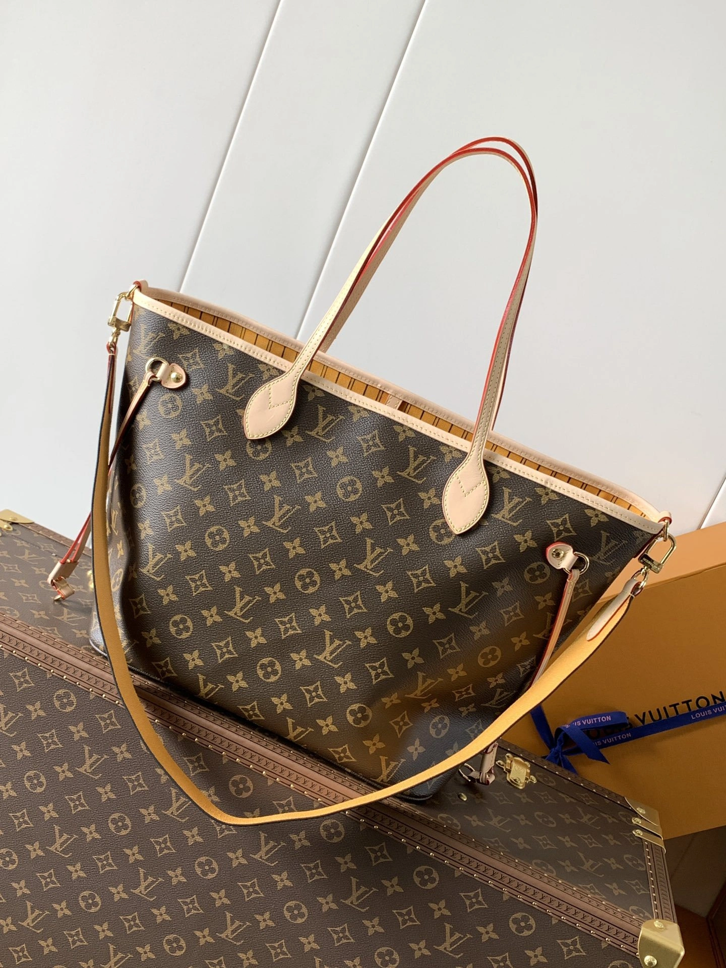 MOMO-- 8V M11947 high quality version Neverfull Bandoulière Inside Out cowhide item:F-B000A2115