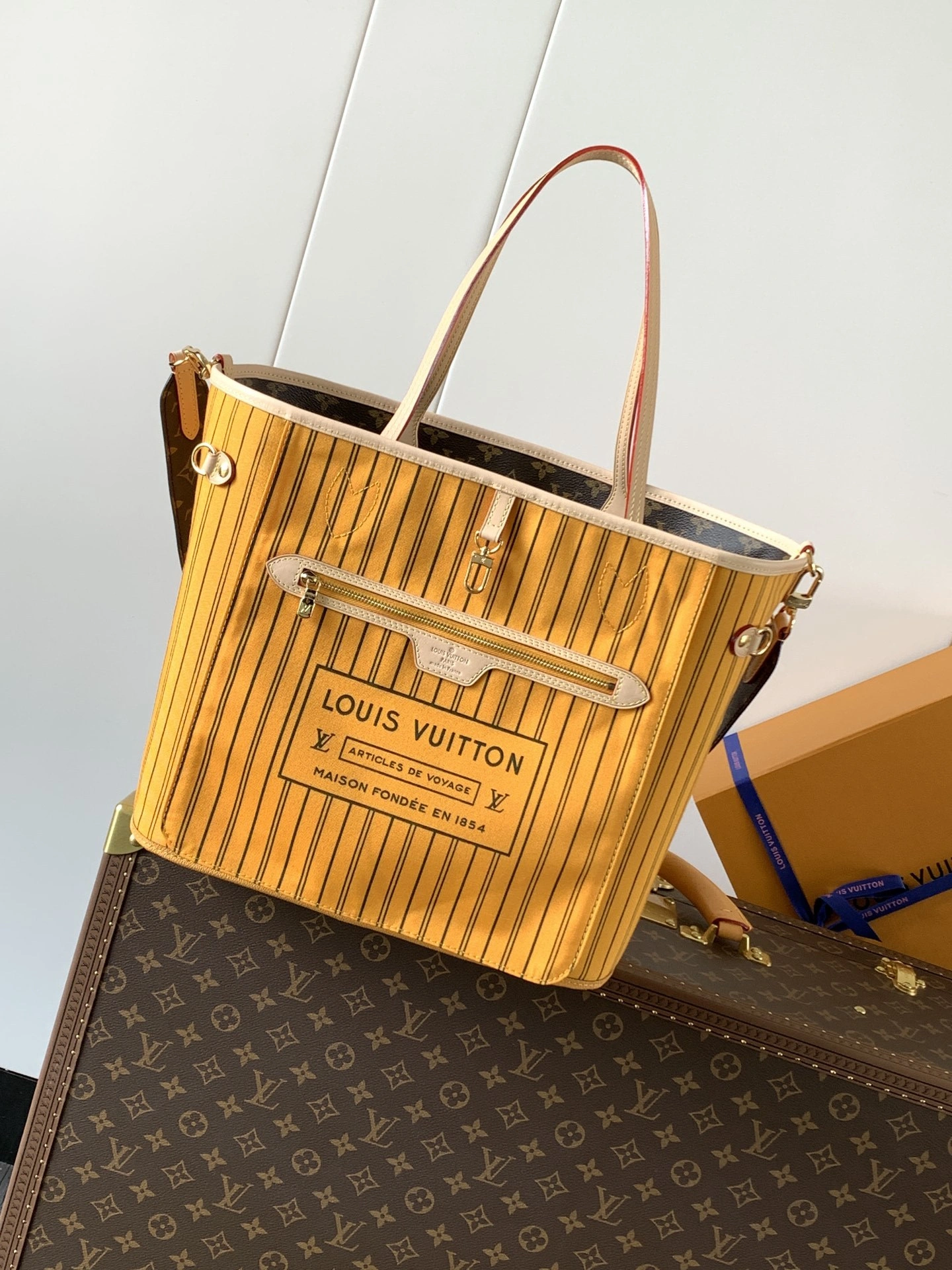 MOMO-- 8V M11947 high quality version Neverfull Bandoulière Inside Out cowhide item:F-B000A2115