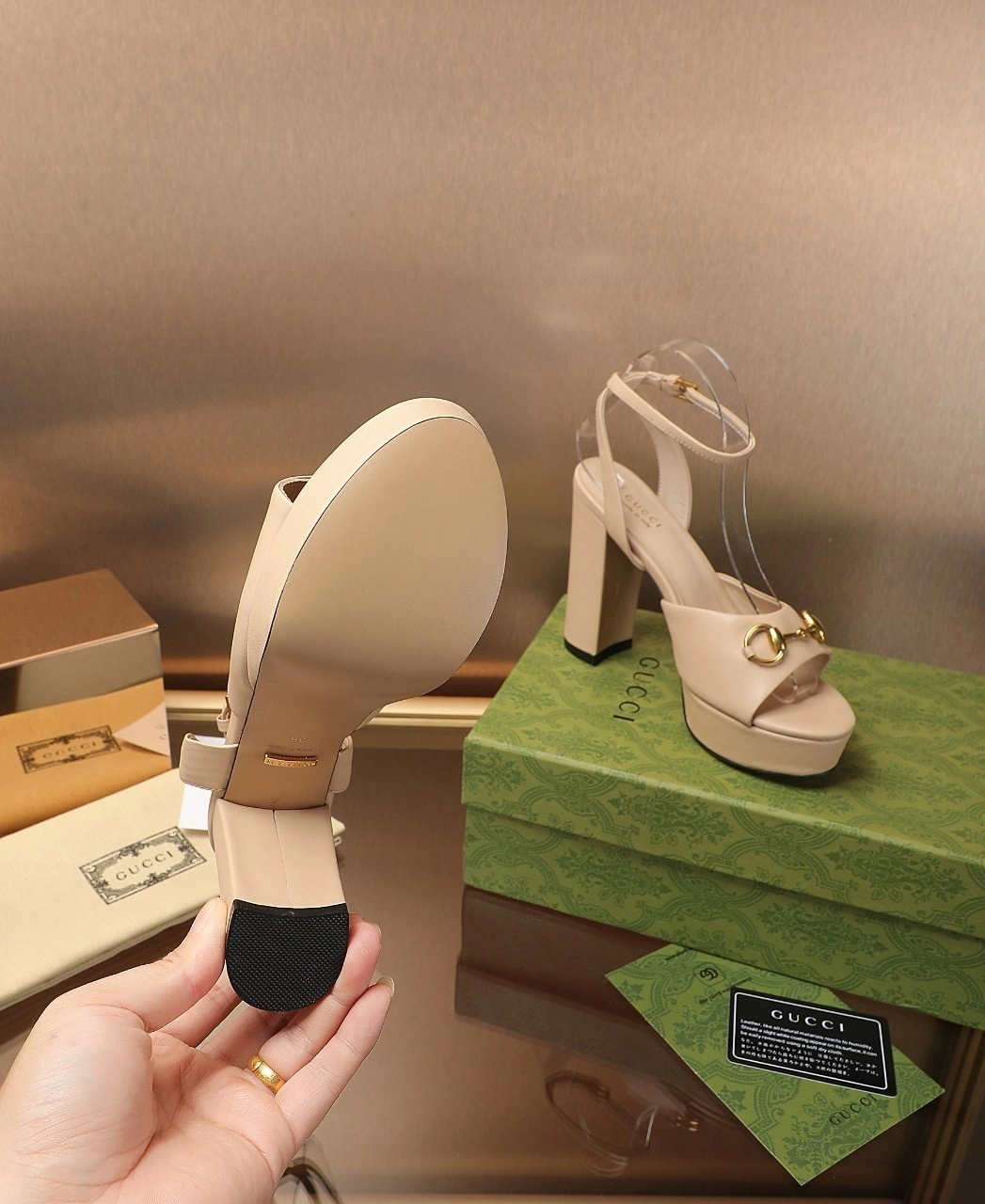 COCO-- 6u33i 795224 C9D00 5931 cowhide sheepskin Heel height：12CM Waterproof：4CM item:D-X555L1122