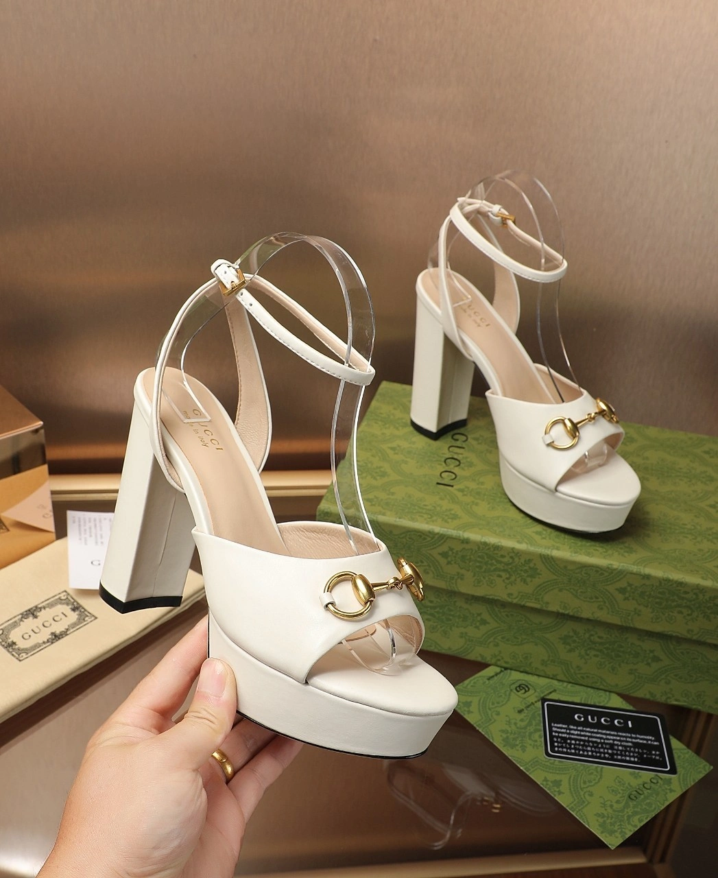 COCO-- 6u33i 795224 C9D00 9540 cowhide sheepskin Heel height：12CM Waterproof：4CM item:D-X555L1121
