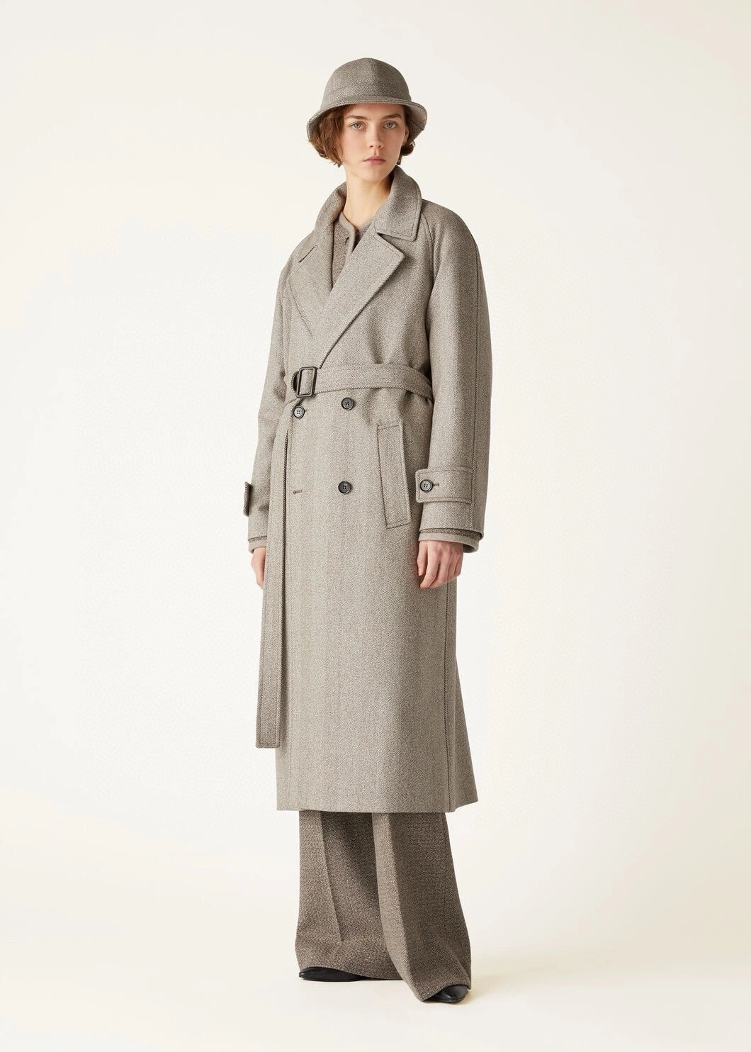 ACE-- 8oro Pi191 100% sheepskin trench coat item:D-F061I0707