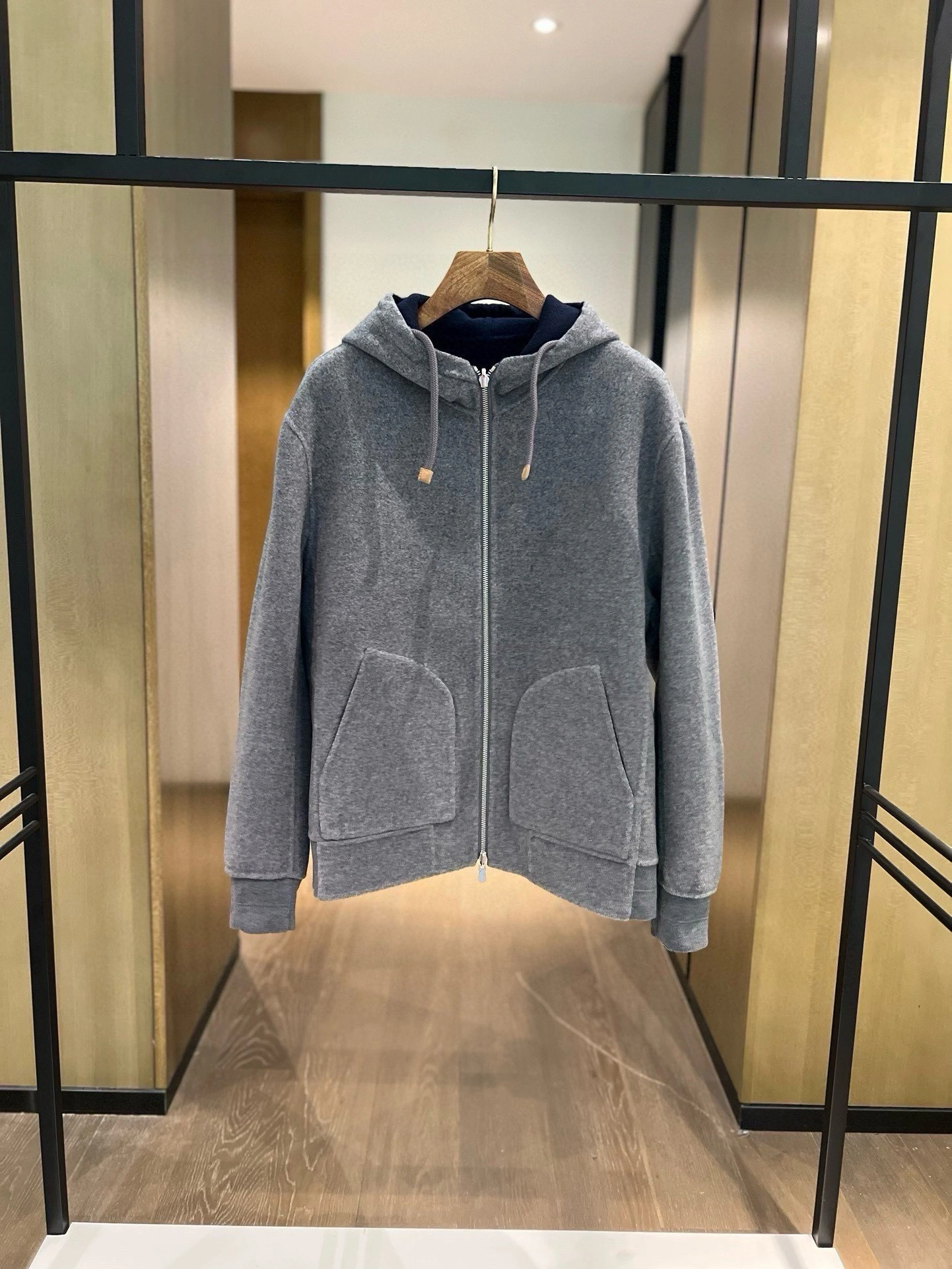 ACE- 2ru9588o 60% wool 40% cashmere oversize reversible item:E-F409H1237