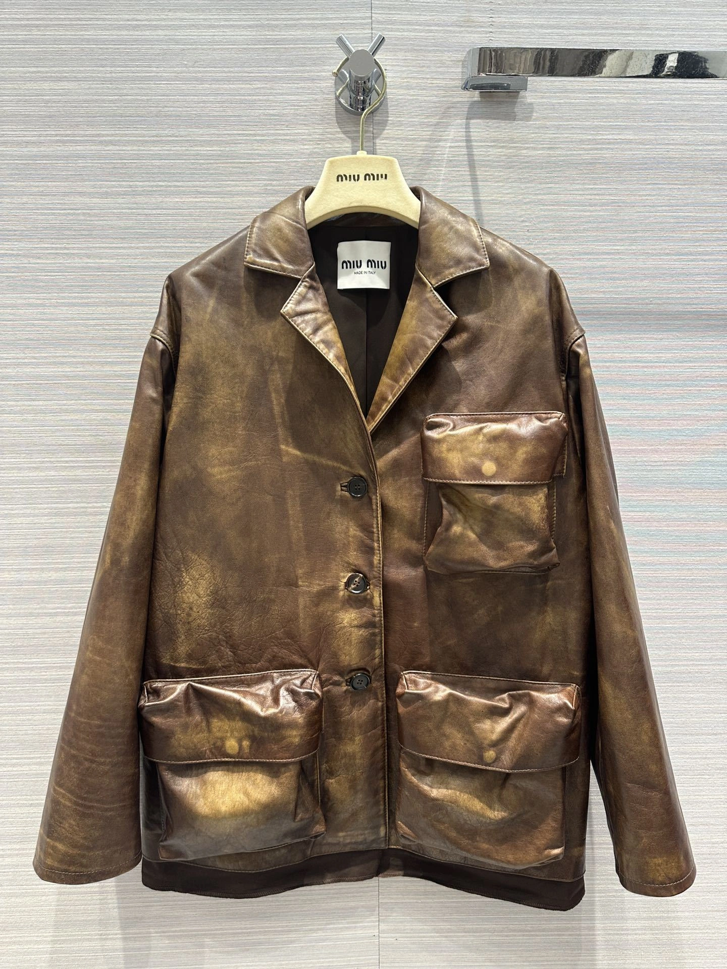 ACE- 7IU7IU overzise cowhide item:D-F061B2412