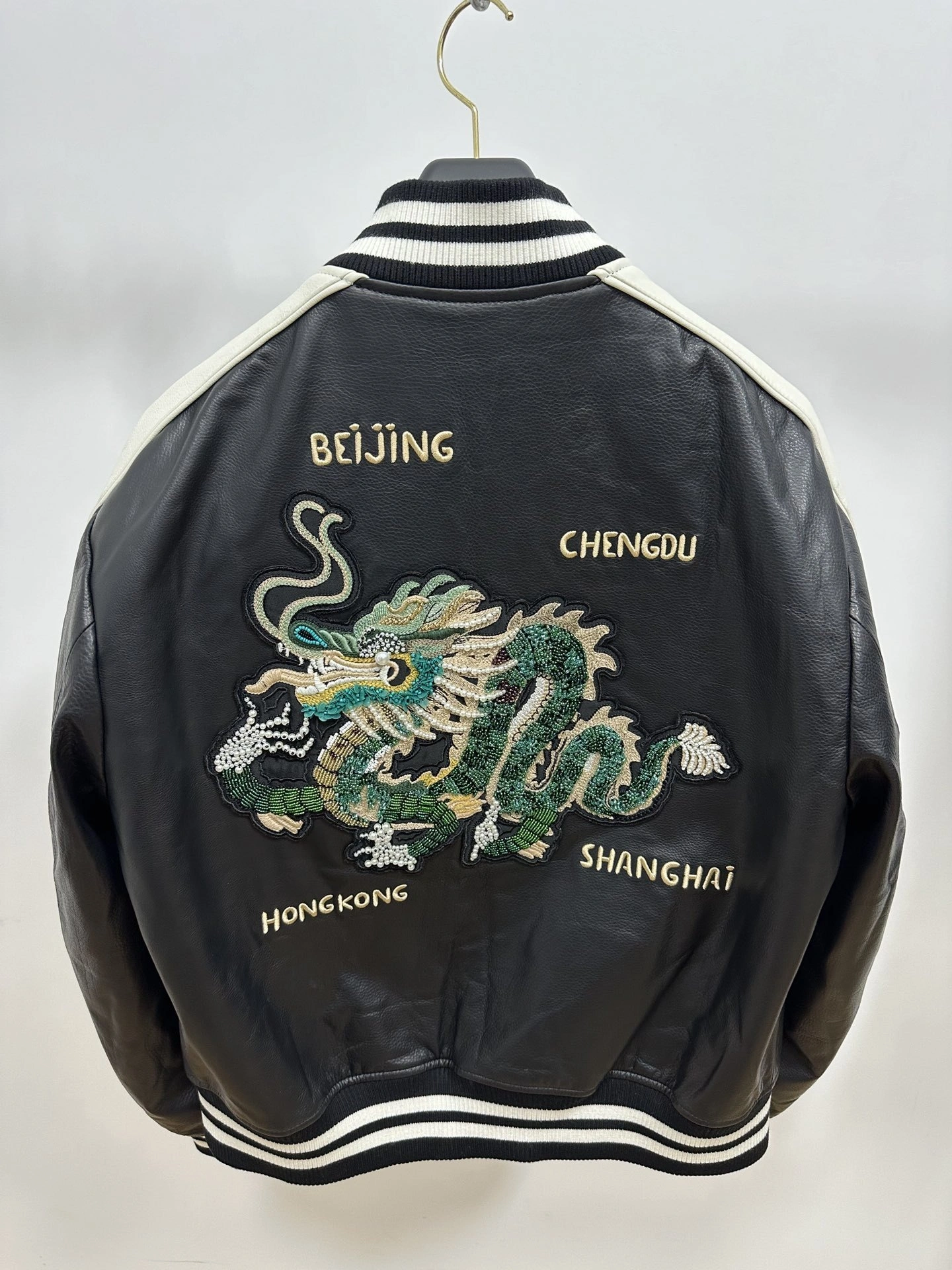 ACE- 8V cowhide embroidery oversized item:D-F409J1931