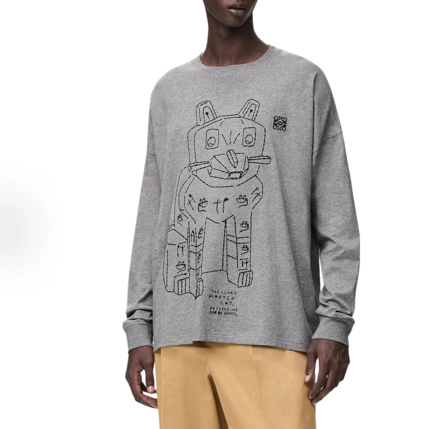 AIR-- 8o5w5 Cotton Lucky Cat Anagram embroidery oversized item:E-F509L1001H